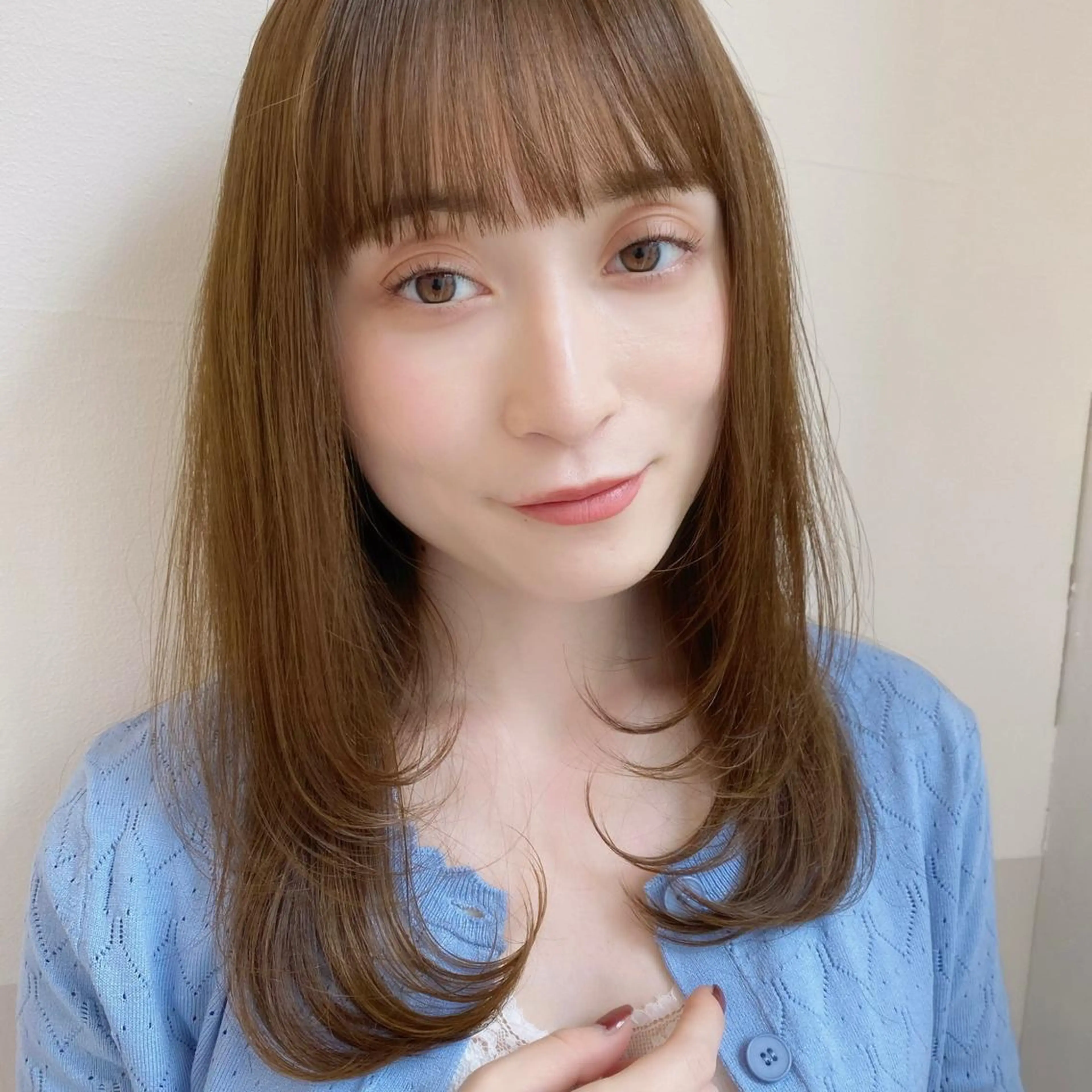 セミロング カラー 🪭risa 暖色/レイヤー🪭のヘアスタイル