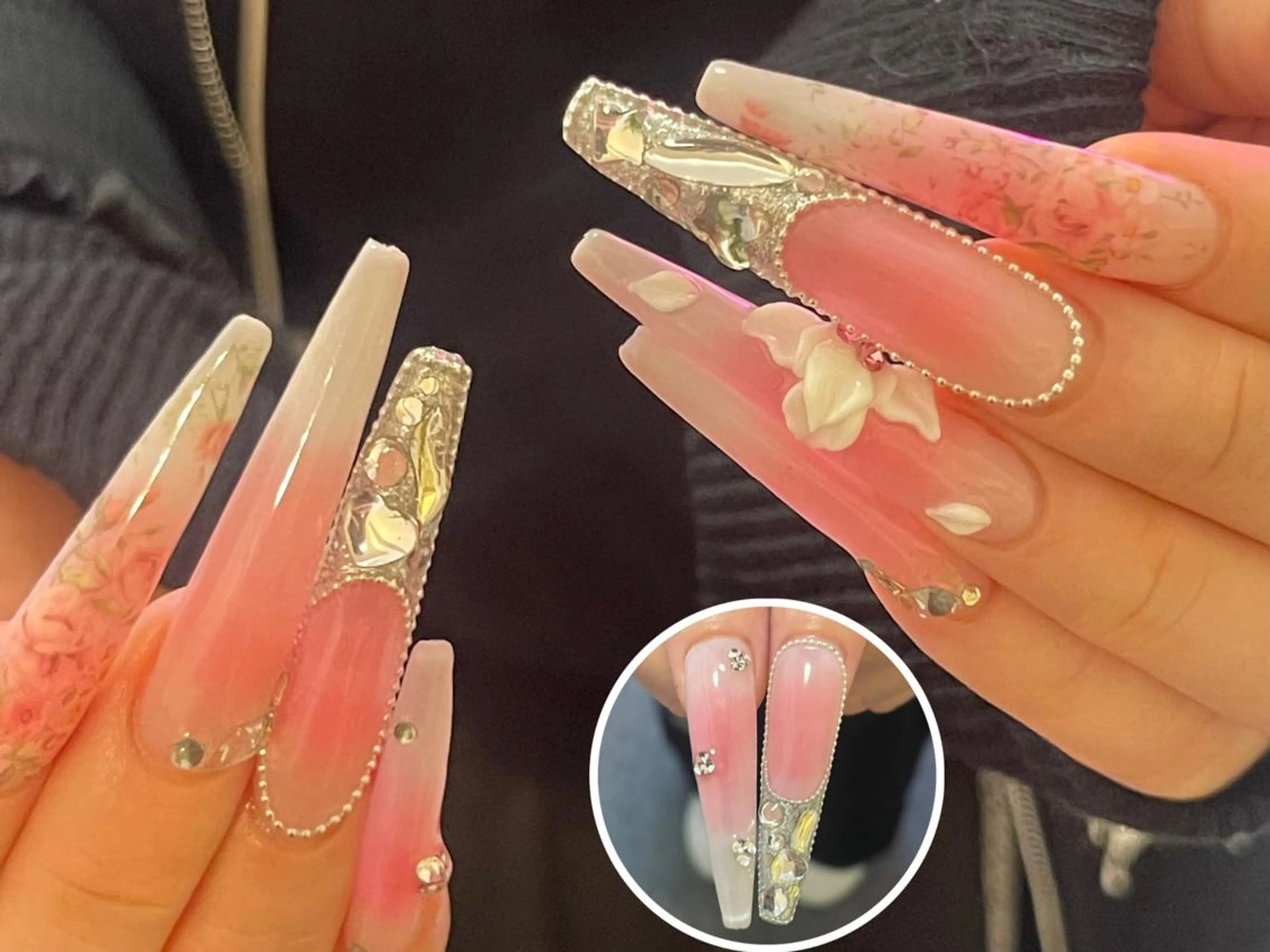 ネイル オーロラネイル 長さ出し フットネイル フレンチネイル ジェルネイル ハンドネイル YUNA Belle Nail 池袋のネイルデザイン