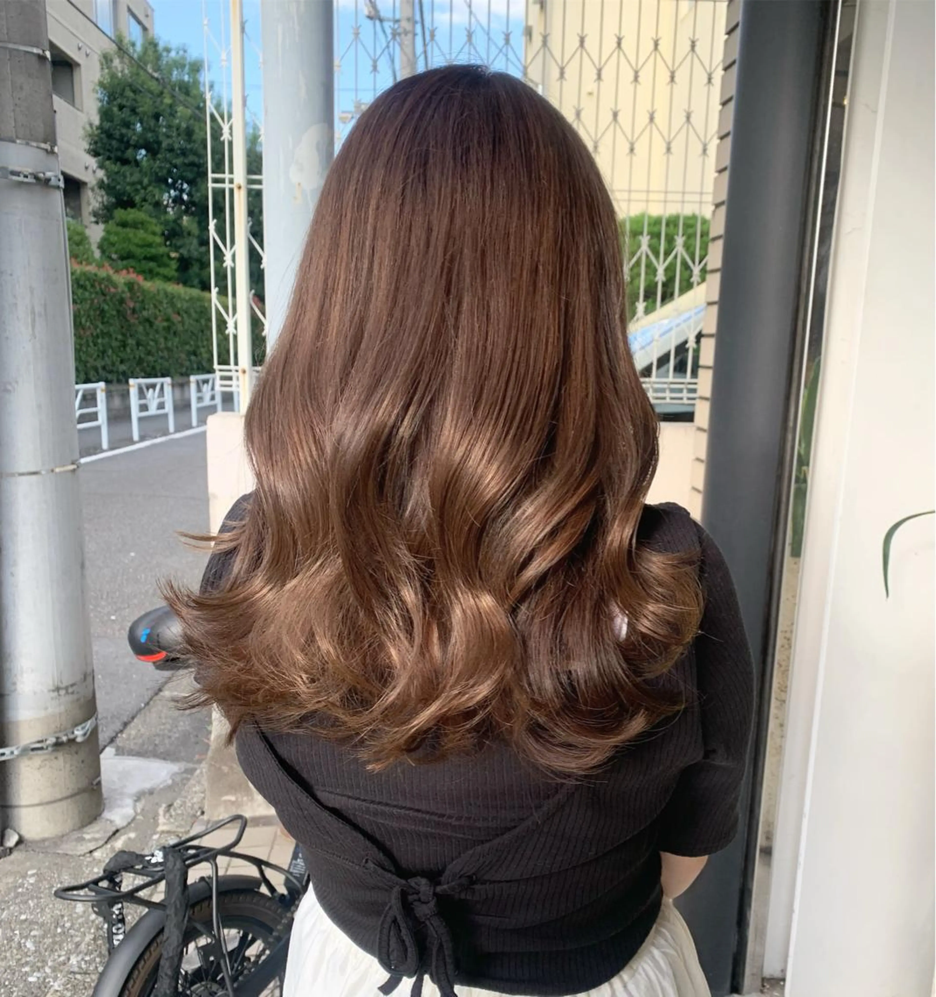 ロング カラー 透明感/オリーブ/ グレージュ/YUKAのヘアスタイル