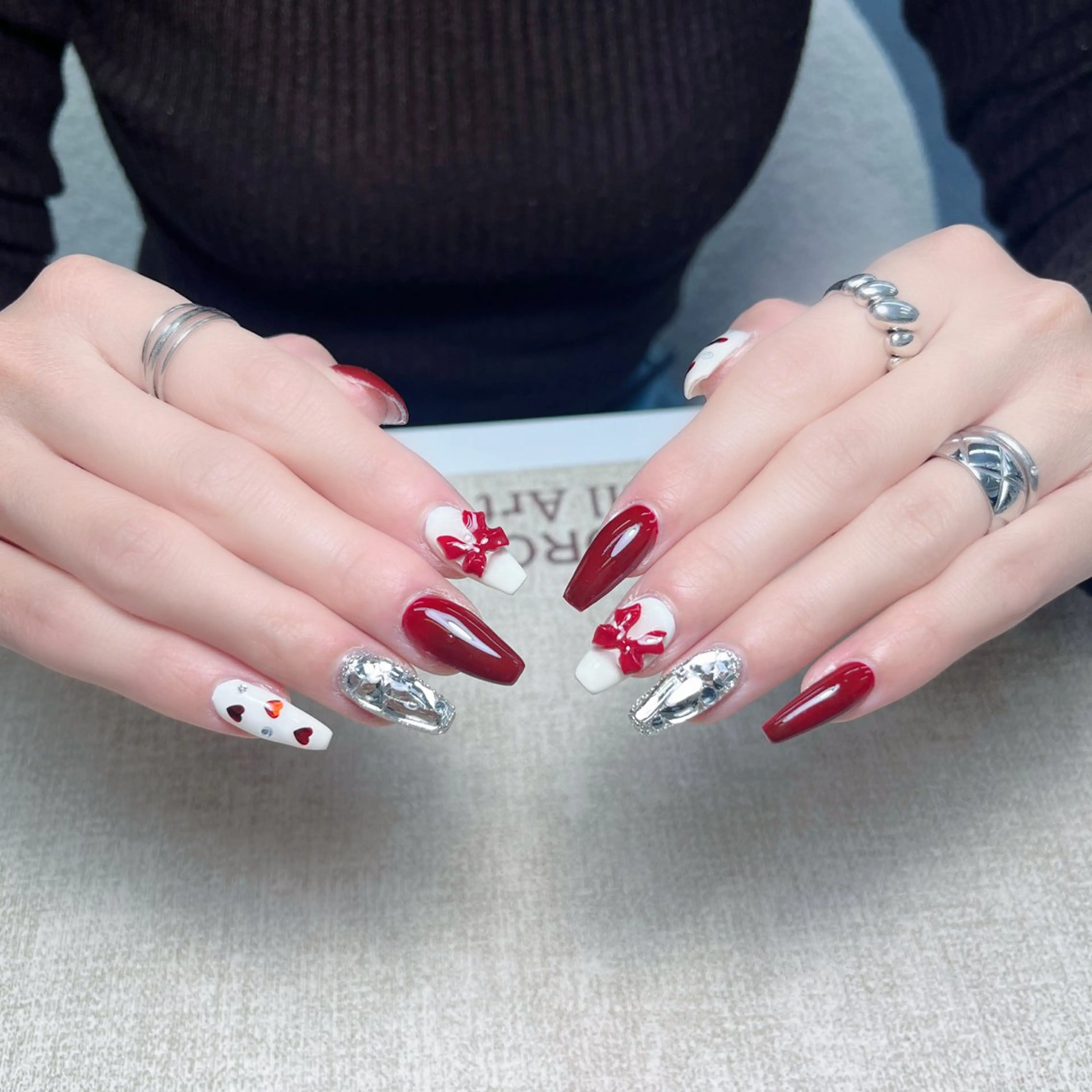 ❤️ 【長さだし10本】💅♪♪ ジェル6本アートやり放題🎀 パーツつけ放題（6本まで）の写真