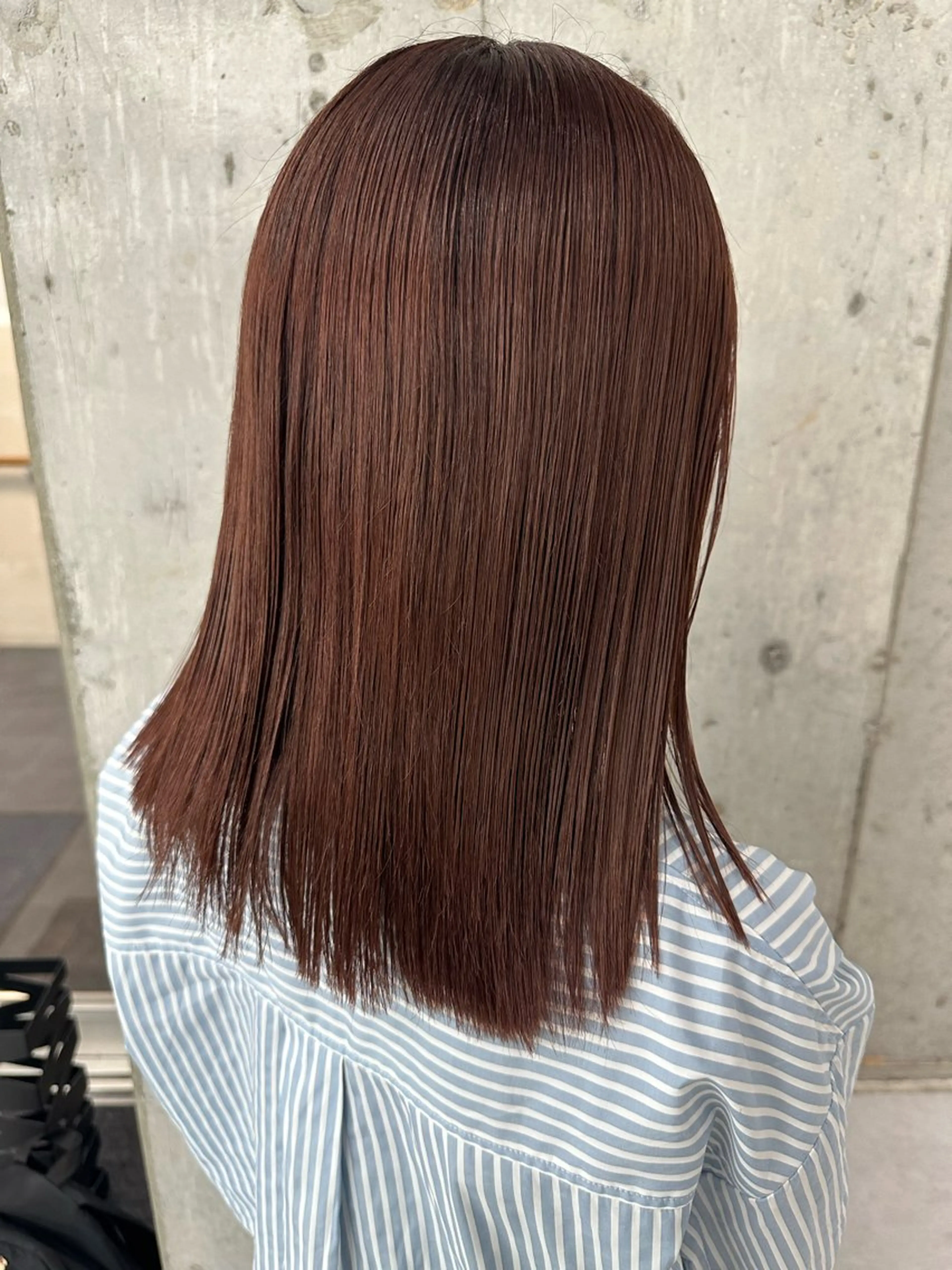 ミディアム カラー ブラウンカラー オレンジ オレンジブラウン ヘアカラー トリートメント 川口髪質改善ウルトワ 🌈毛島健樹🌈のヘアスタイル