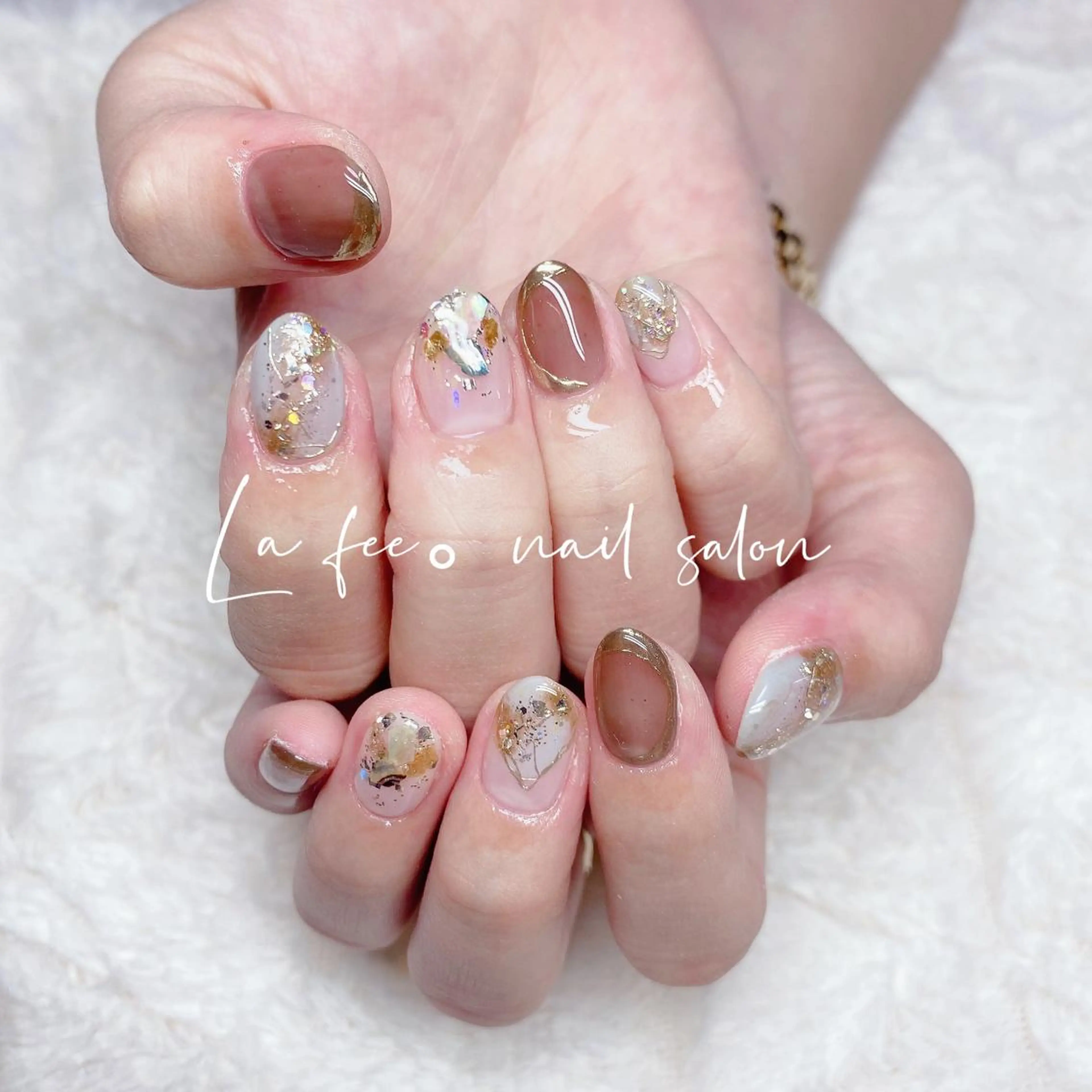 カラー ネイル ハンドネイル ハンドケア La feeのネイルデザイン