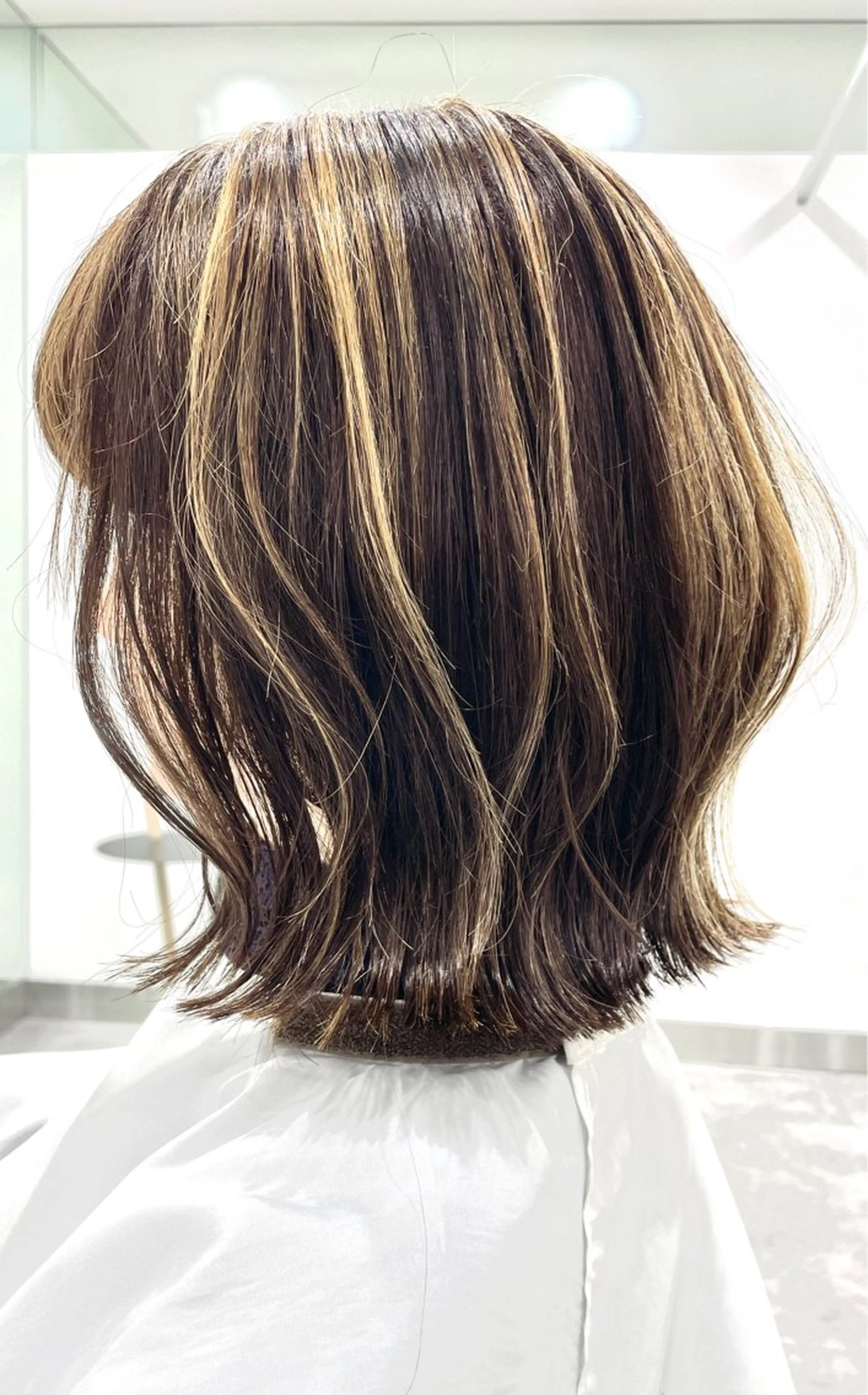 ミディアム カラー ヘアアレンジ ブリーチ ケアブリーチ ボブ 韓国風ヘア レイヤーカット 💝似合わせカット& カラーＵｒｕｎａ💝のヘアスタイル