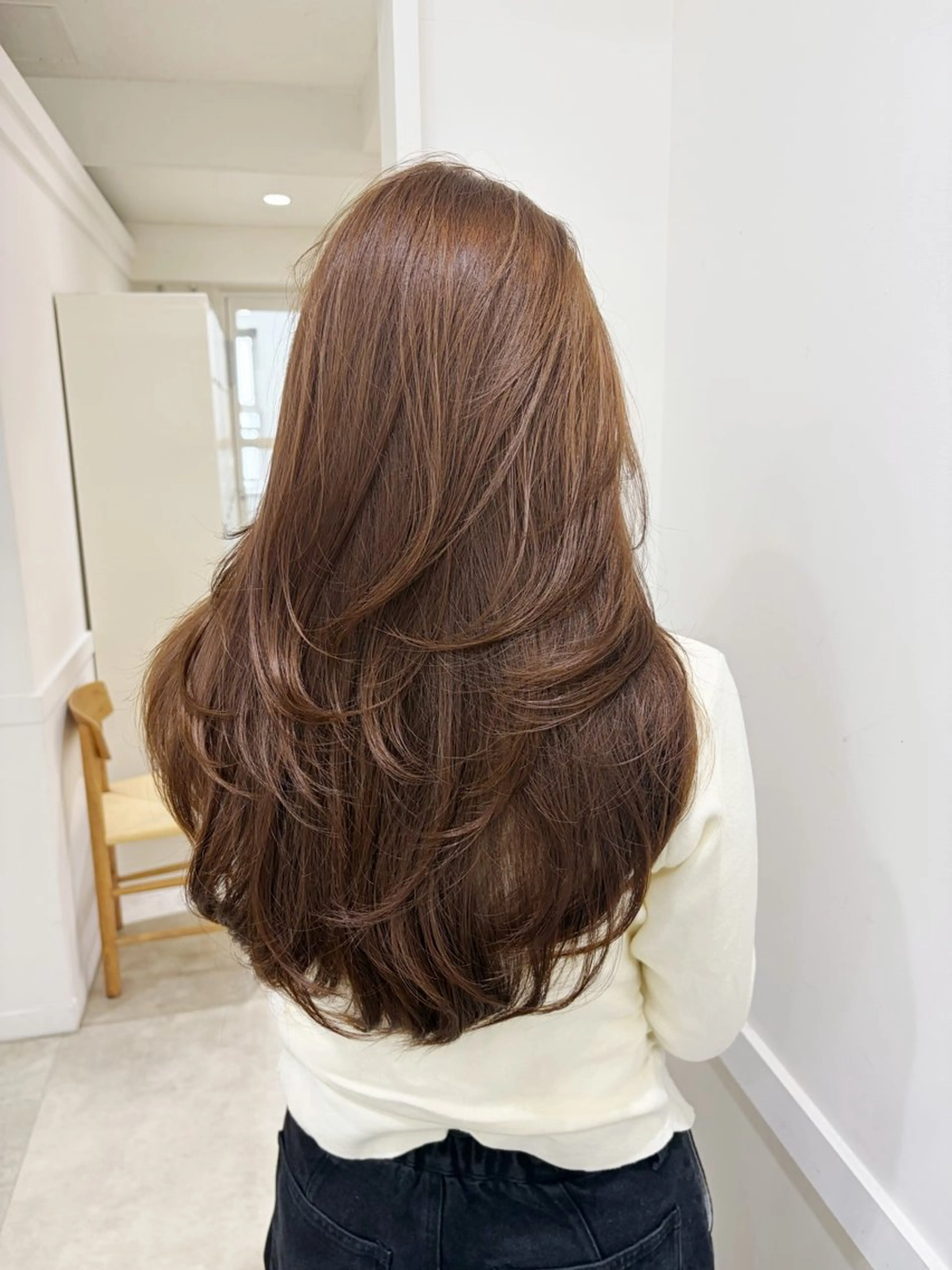 ロング 全席個室美容室 縮毛矯正/レイヤーのヘアスタイル