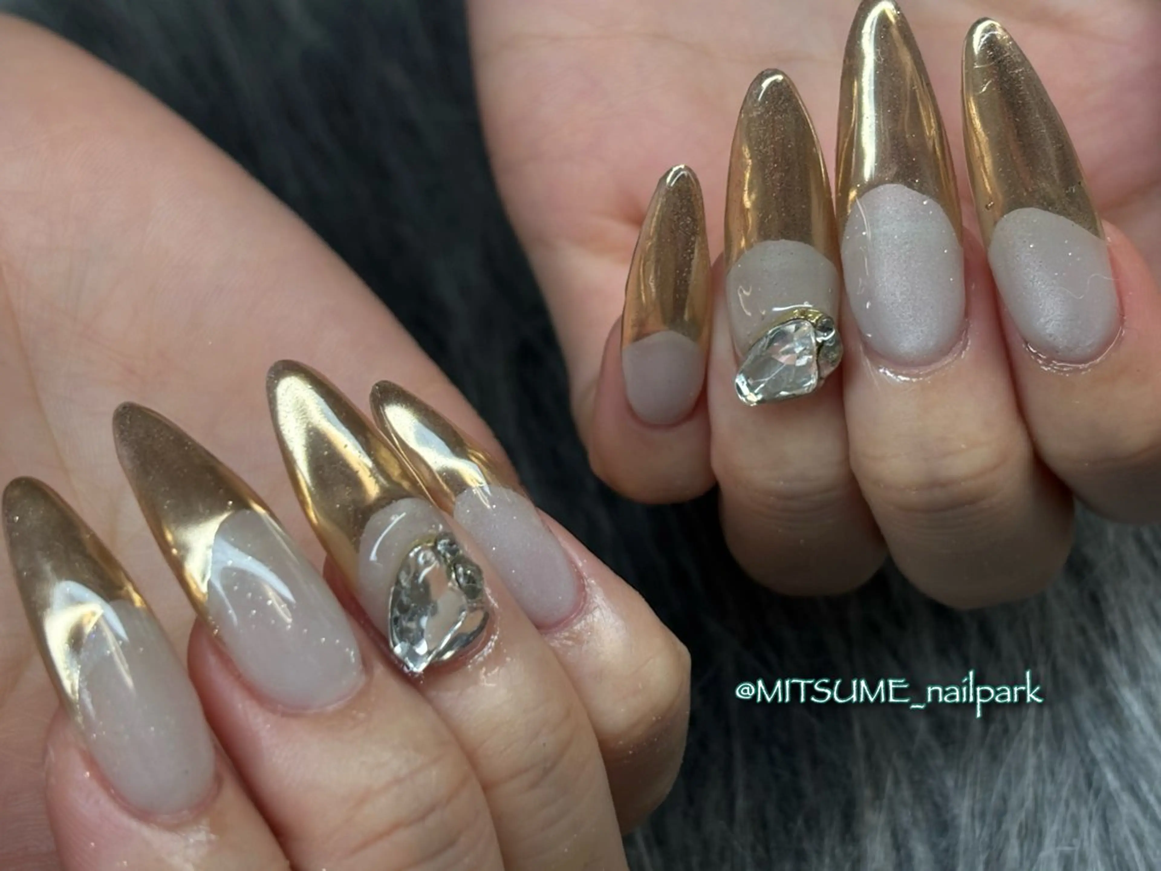 ネイル ロングネイル ハンドネイル nailpark_ MITSUMEのネイルデザイン