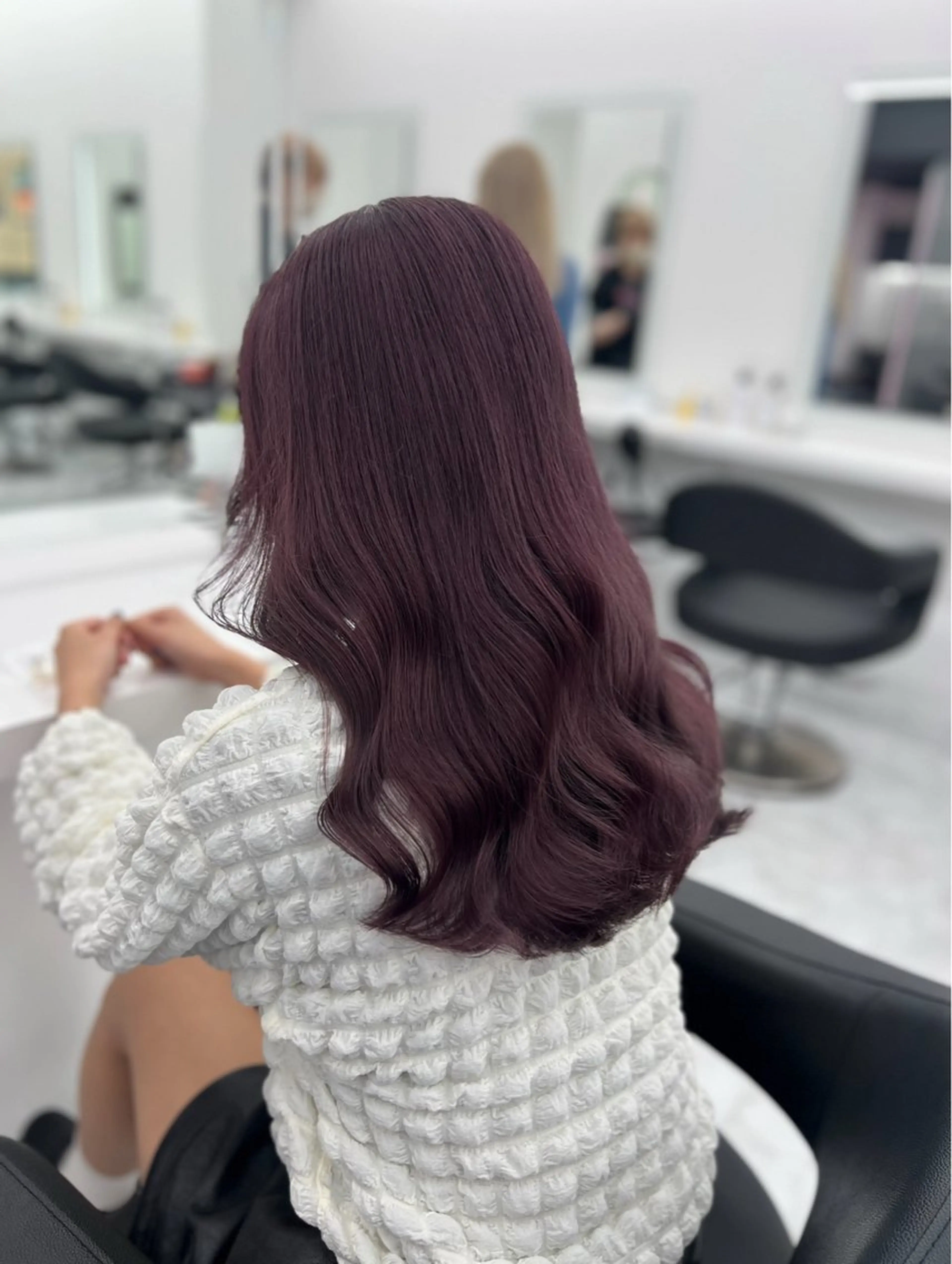 セミロング カラー ヘアカラー トリートメント 💖似合わせカラー レイヤー💖縮毛矯正のヘアスタイル