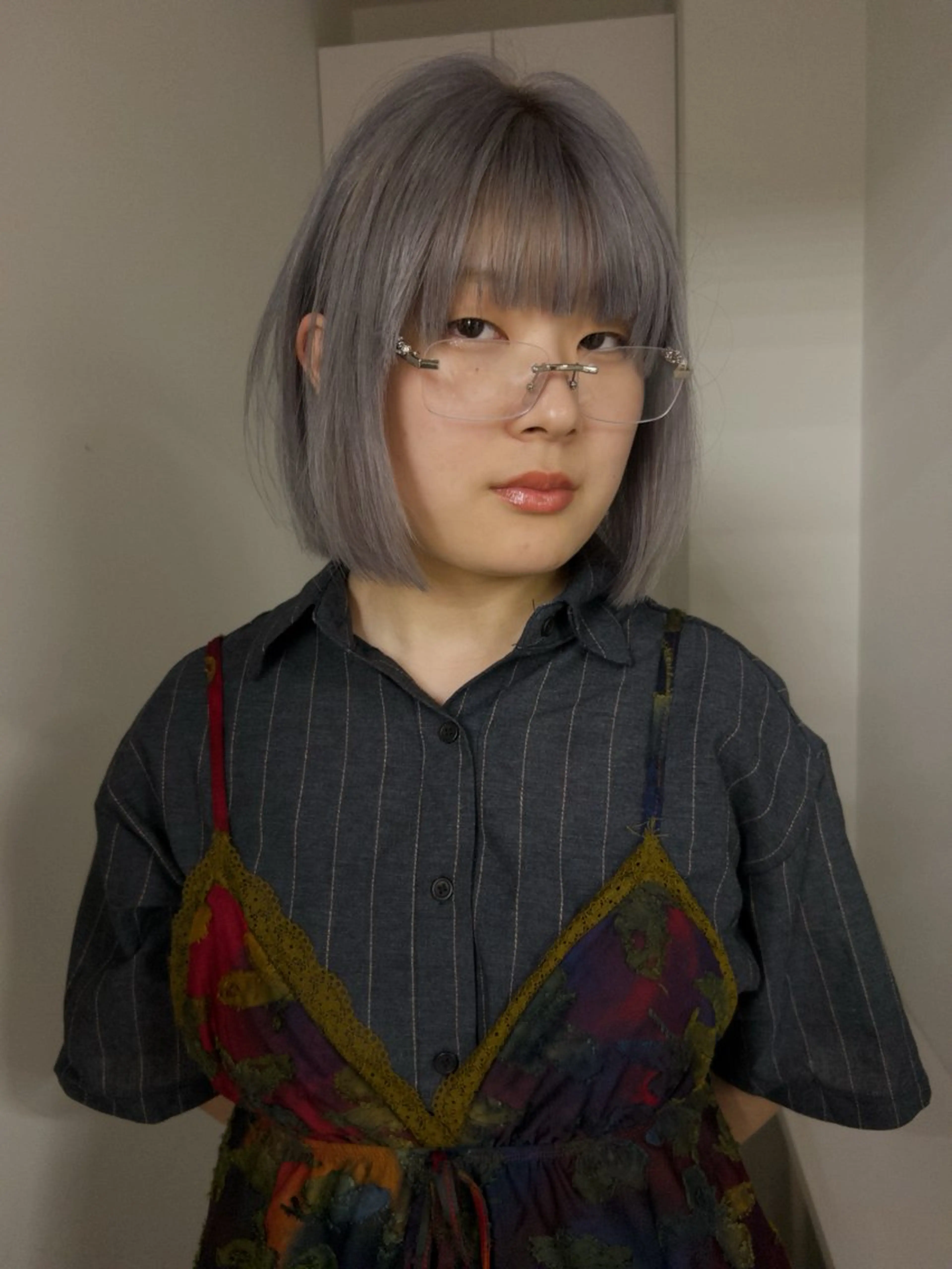 ショート カラー リン🔔ボブ cut 柔らかベージュ🤎のヘアスタイル