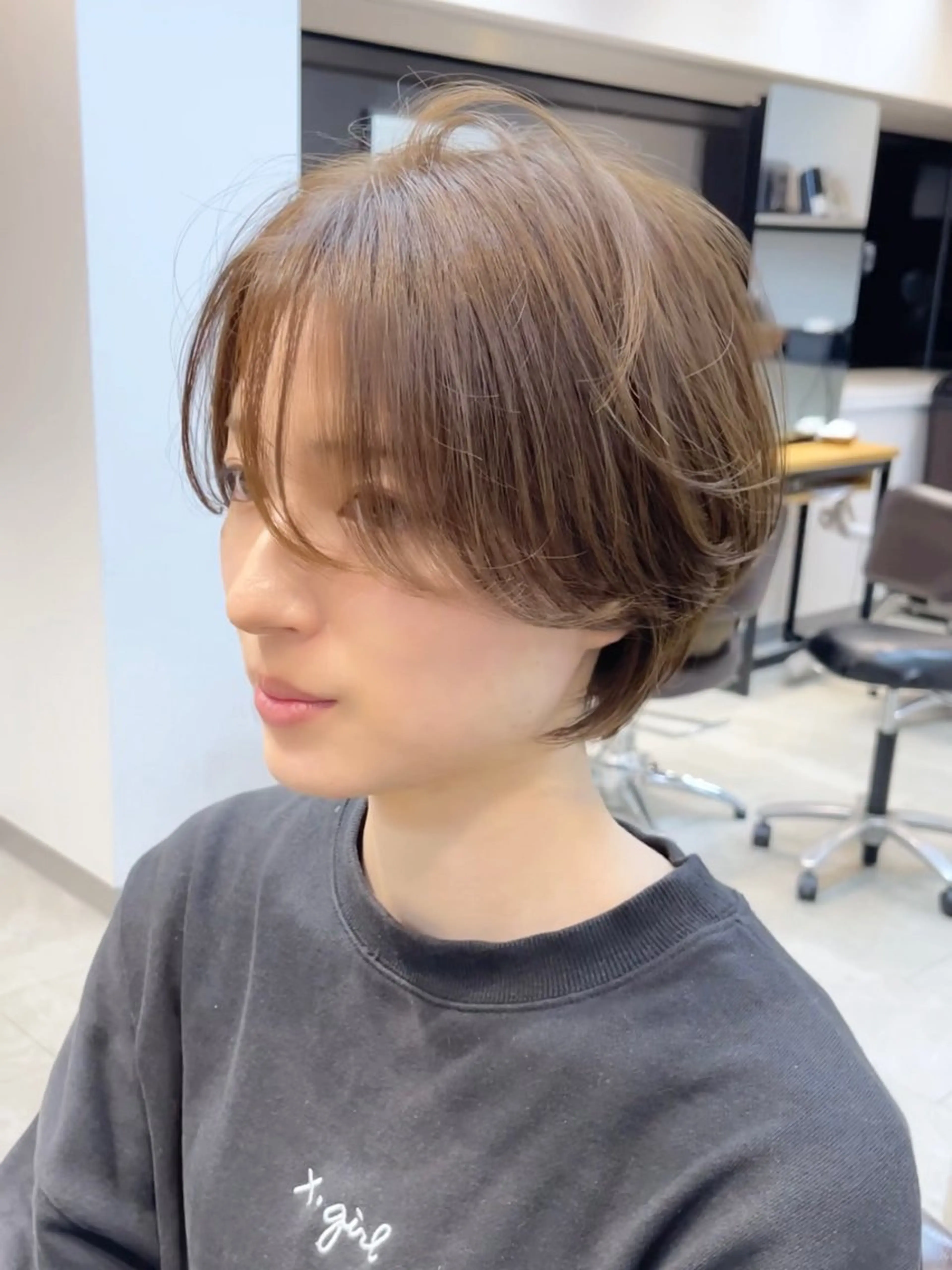 ショート 韓国風レイヤー ショート/犬塚 優介のヘアスタイル