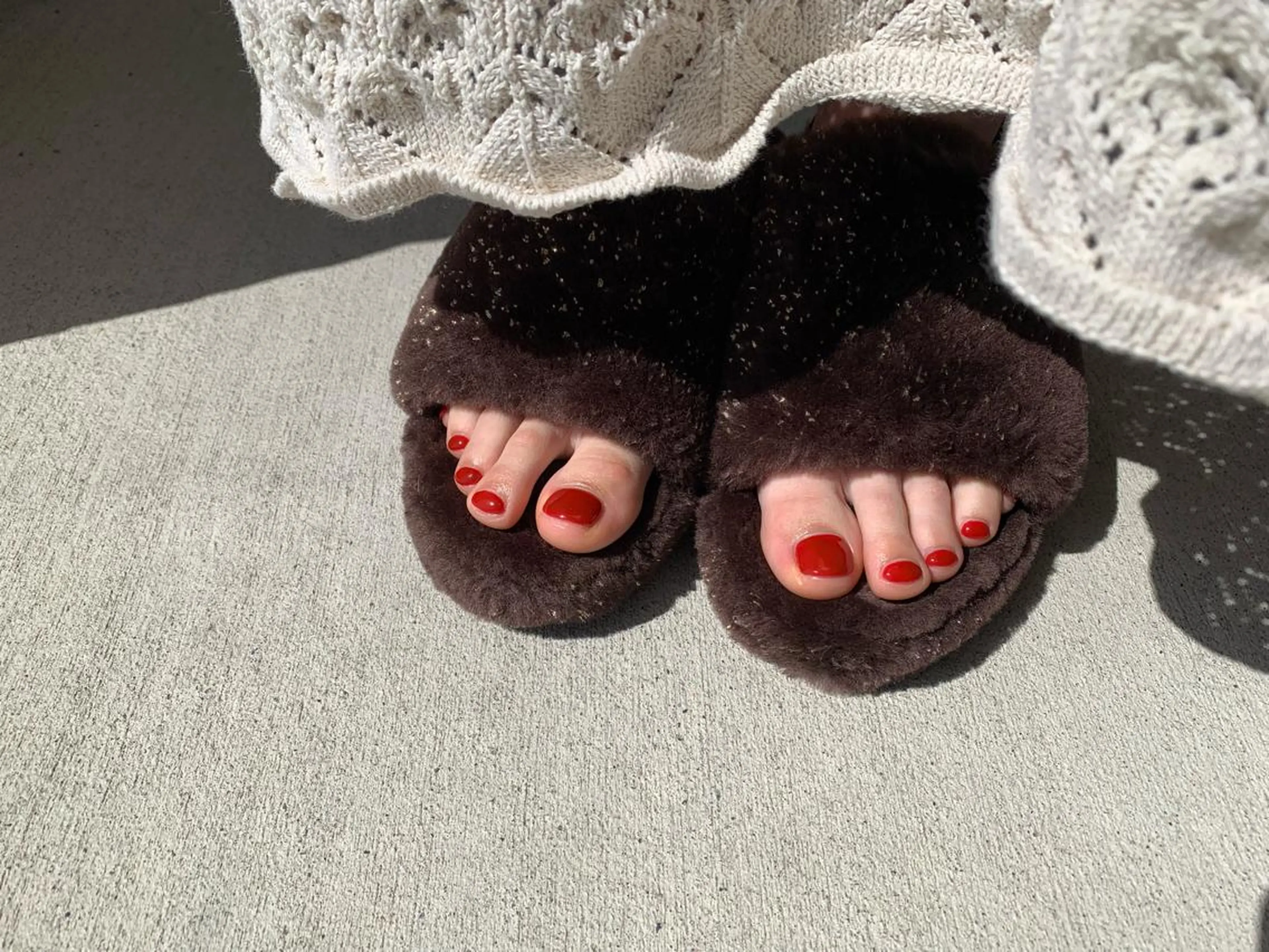 foot nail👣ワンカラー💅🏻の写真