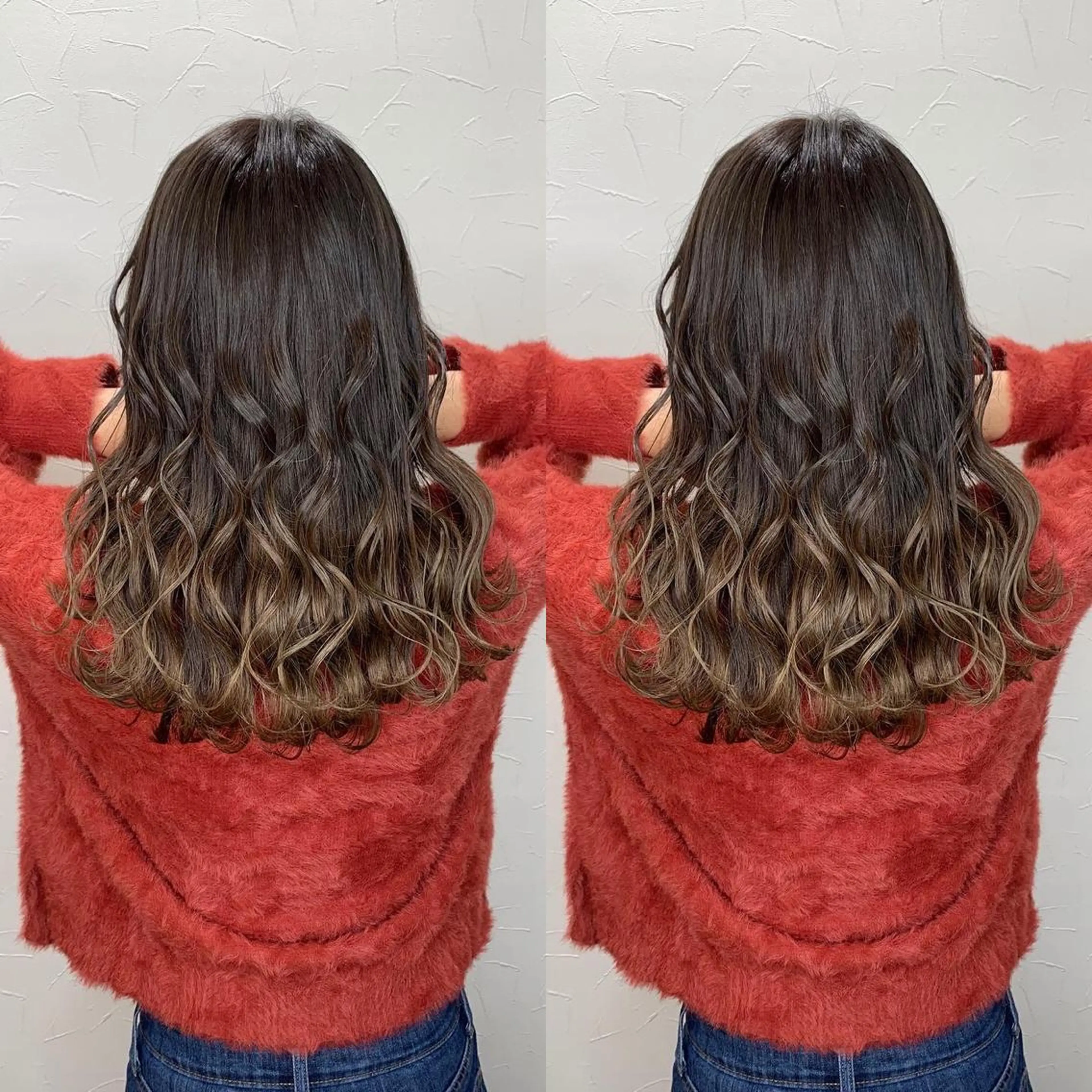 ＃💎全体カラー＋イヤリングカラーorテールカラーorハイライト＋ケアブリーチ【伊勢崎】の写真