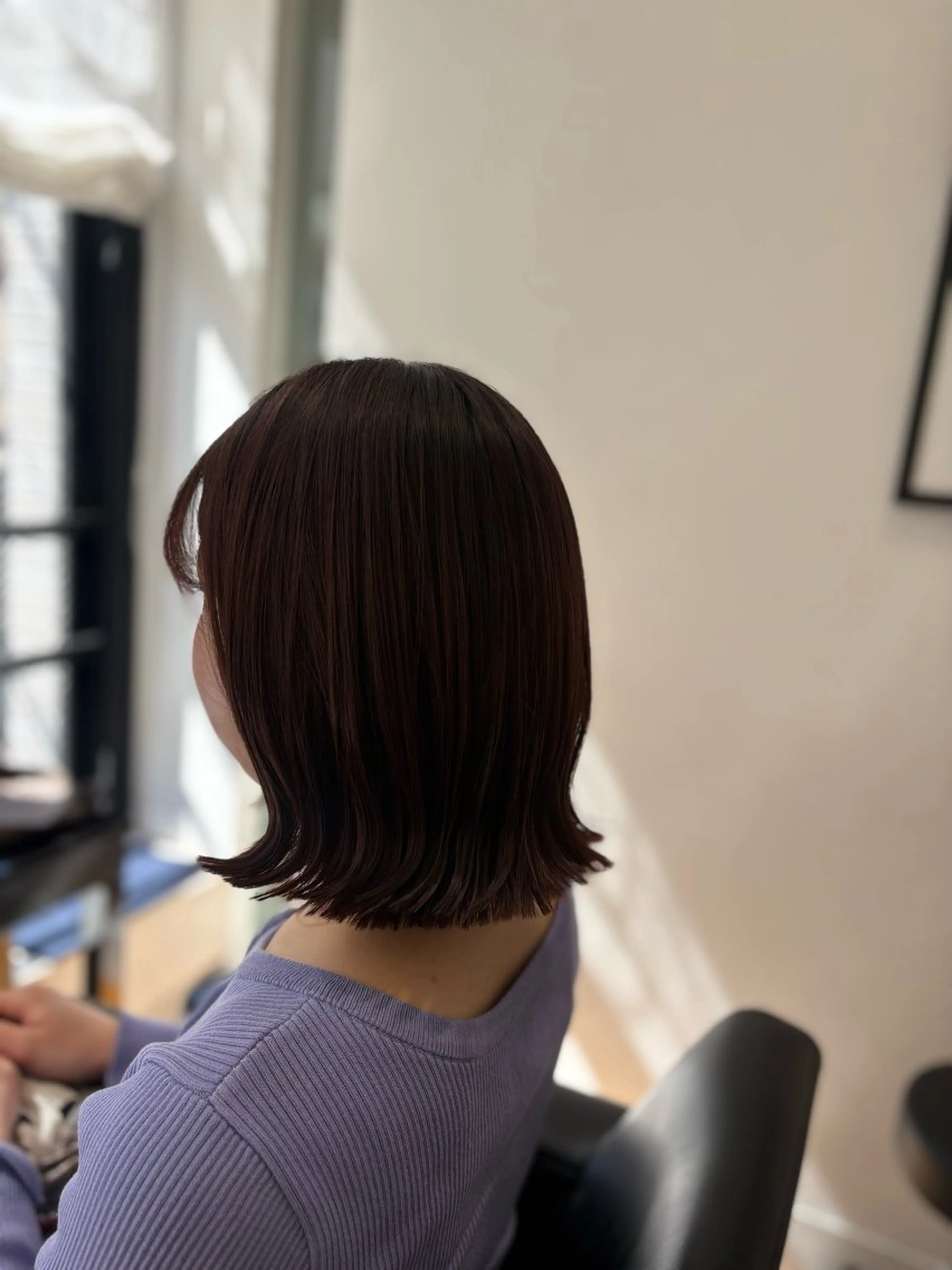 ミディアム カット 浜崎 千亜のヘアスタイル