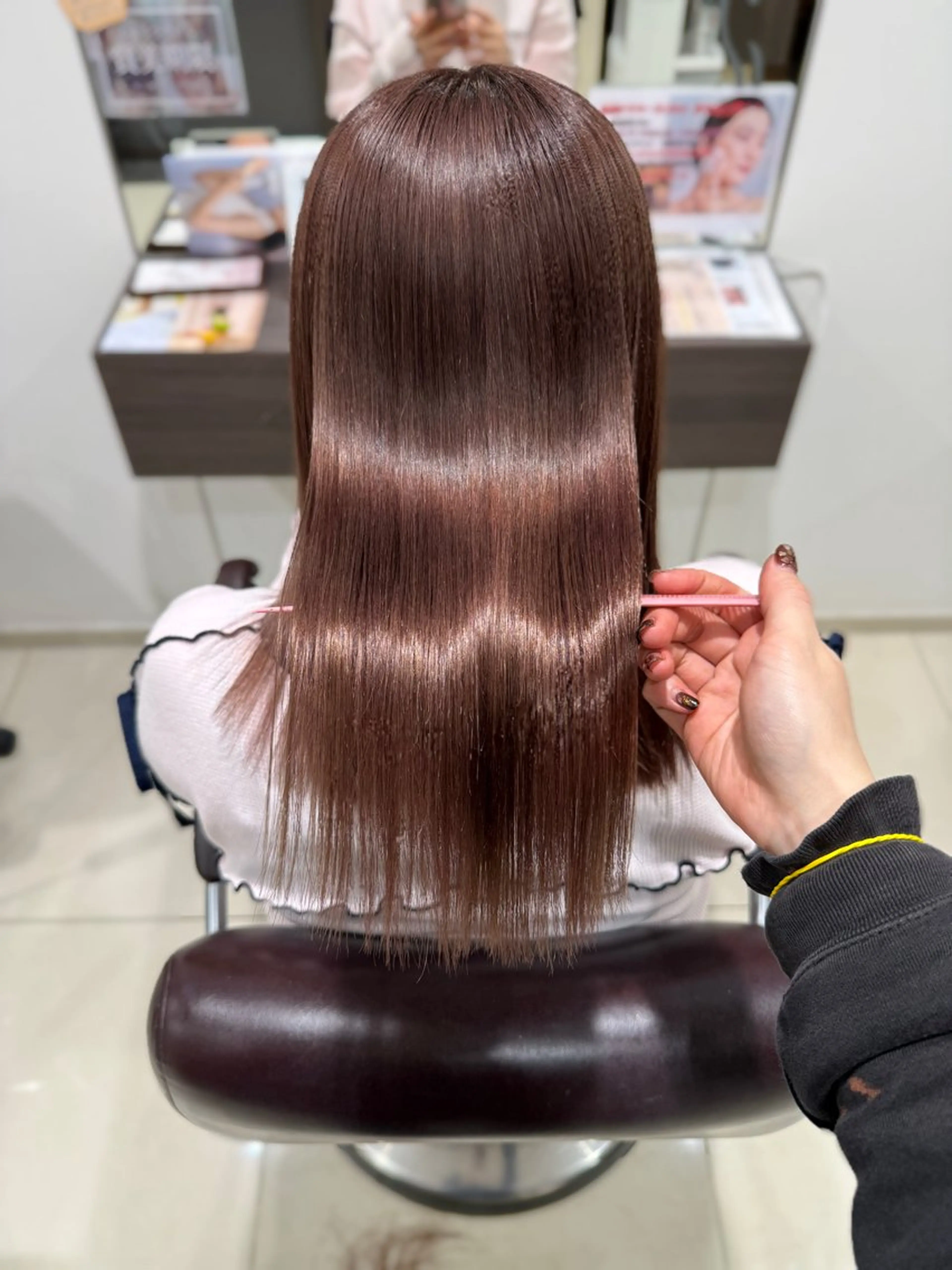 ミディアム カラー 髪質改善 KEEN.渋沢/ ブリーチ/みなのヘアスタイル