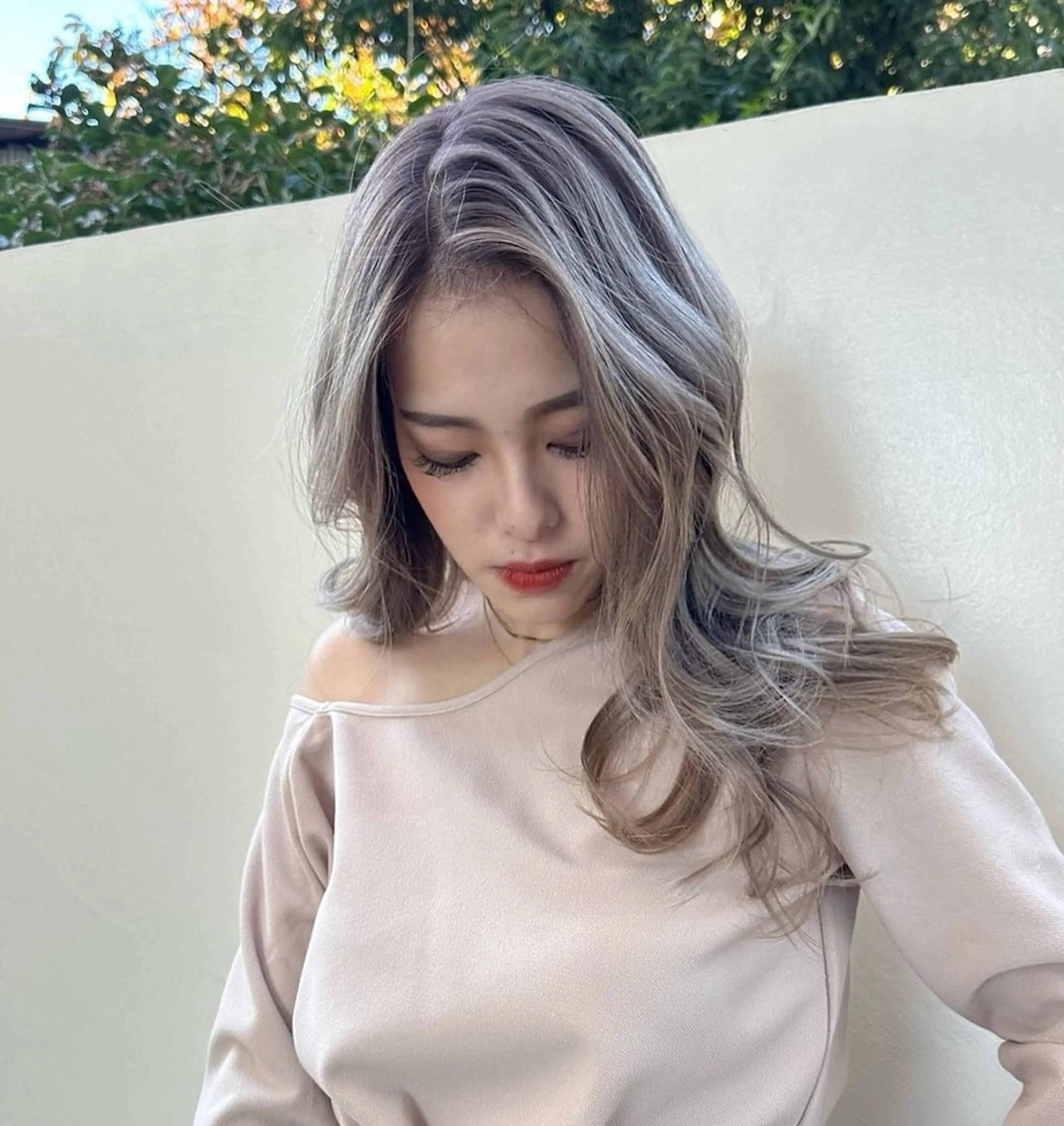 ロング カラー バレイヤージュ レイヤーカット ロング デザインカラー⭐️ Yamauchiのヘアスタイル