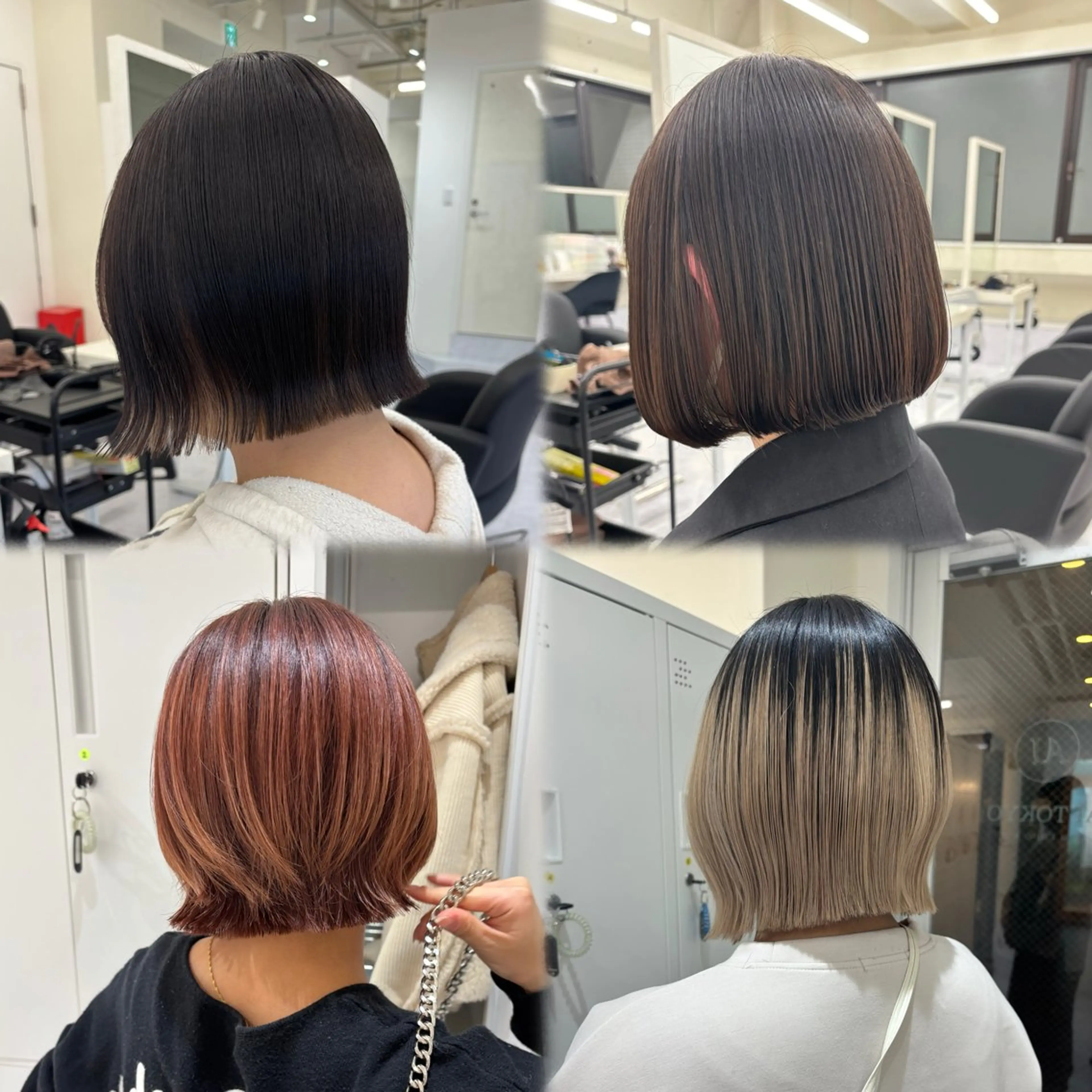 ミディアム 切りっぱなしボブ ボブレイヤー ボブ レイヤーカット Ayano‪‪🎀似 合わせ×透明感🎀のヘアスタイル