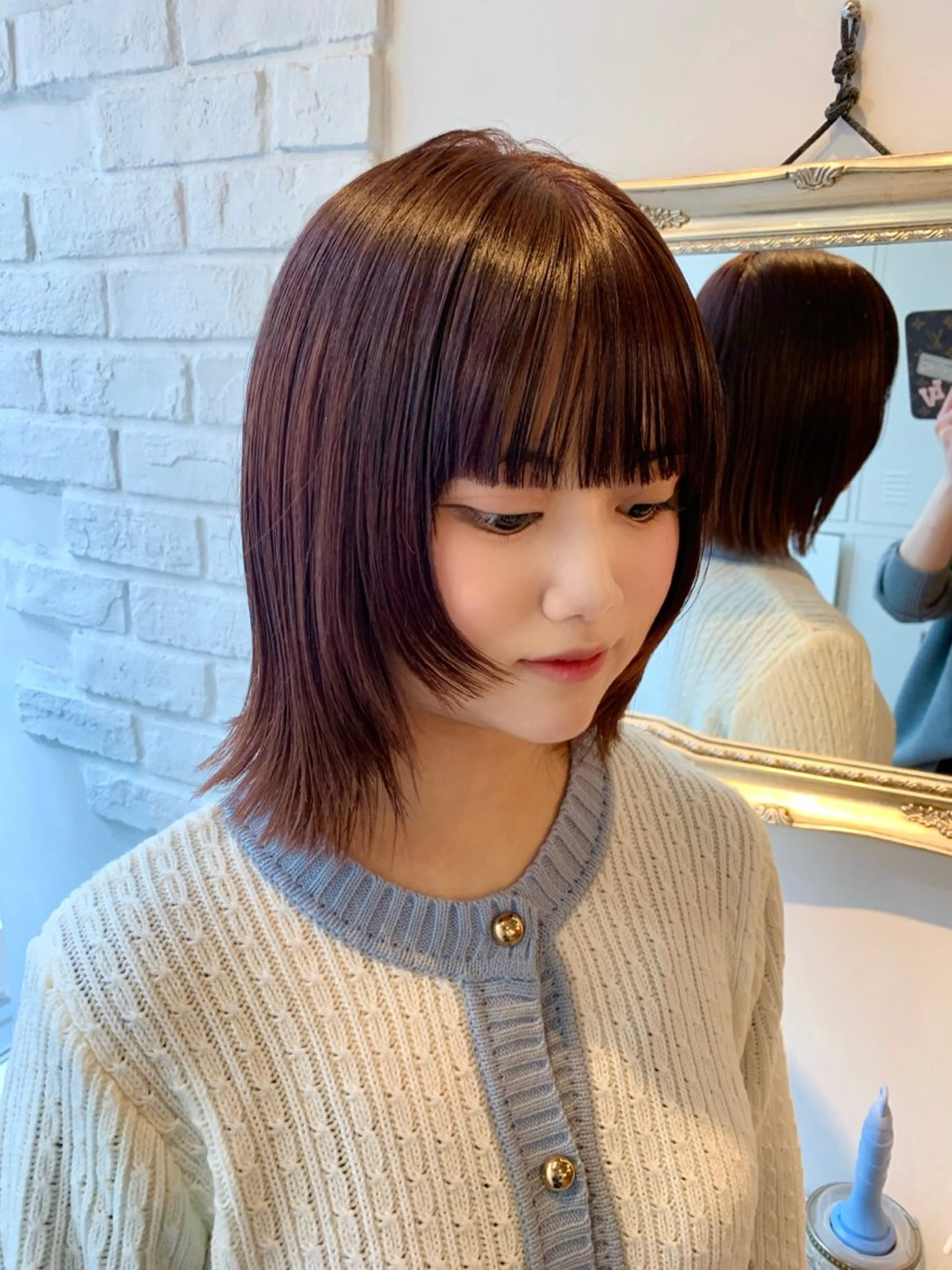 ミディアム カット ヘアカラー LITTLE _KATOのヘアスタイル