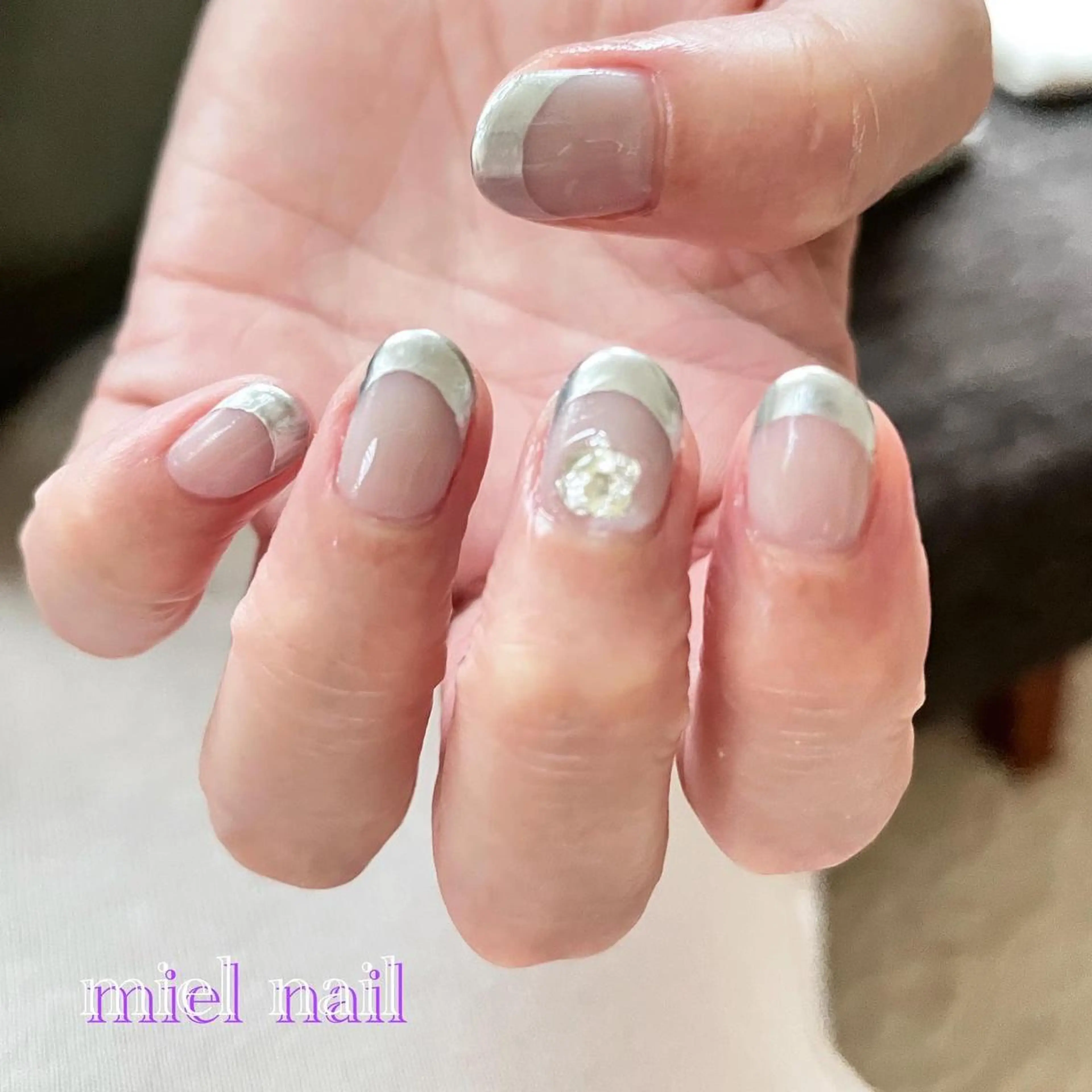 ネイル フレンチネイル ハンドネイル miel nailのネイルデザイン