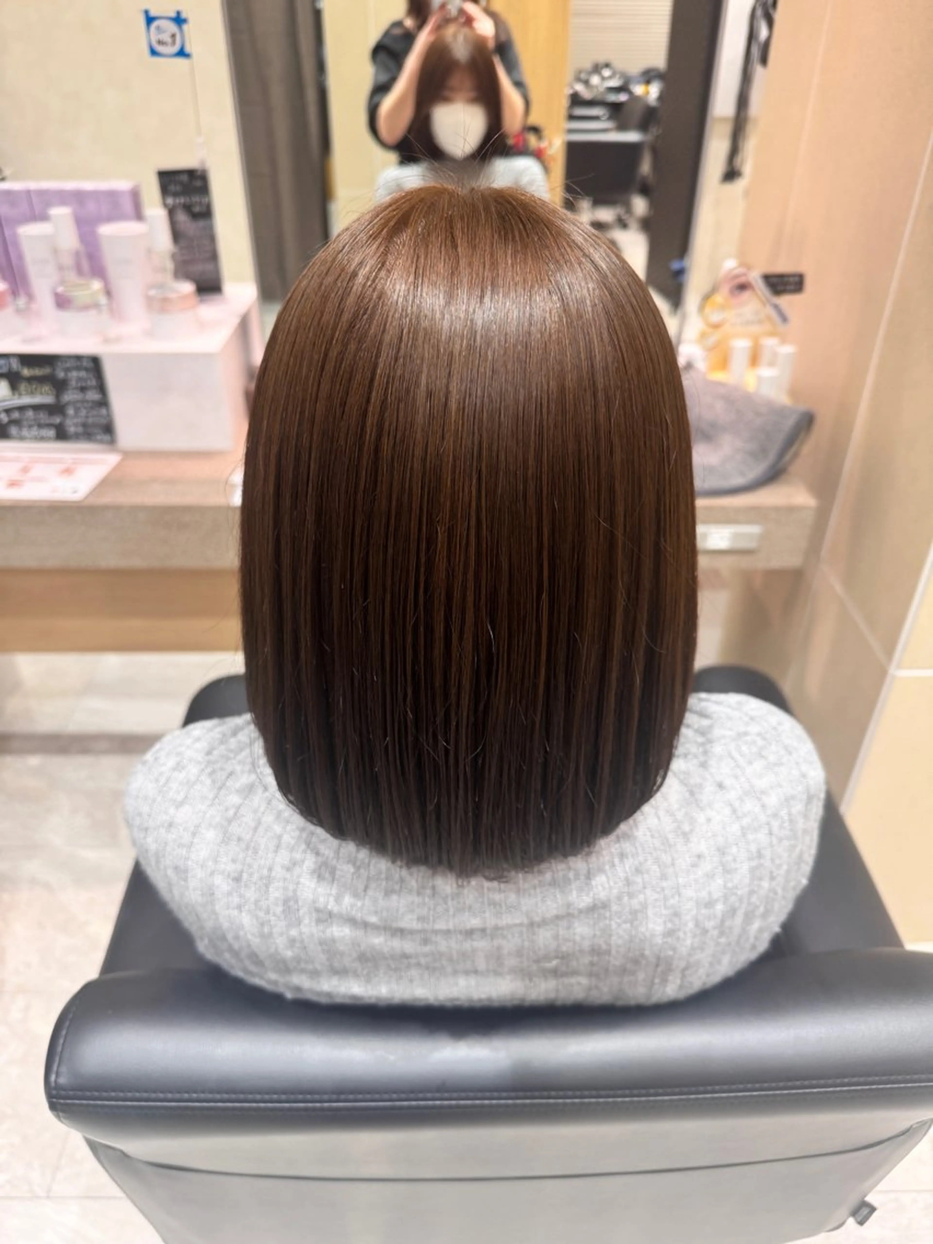 ミディアム カラー ブラウンカラー マロンブラウン ヘアカラー トリートメント sakura❀/板橋 モデル募集中🪄︎︎のヘアスタイル