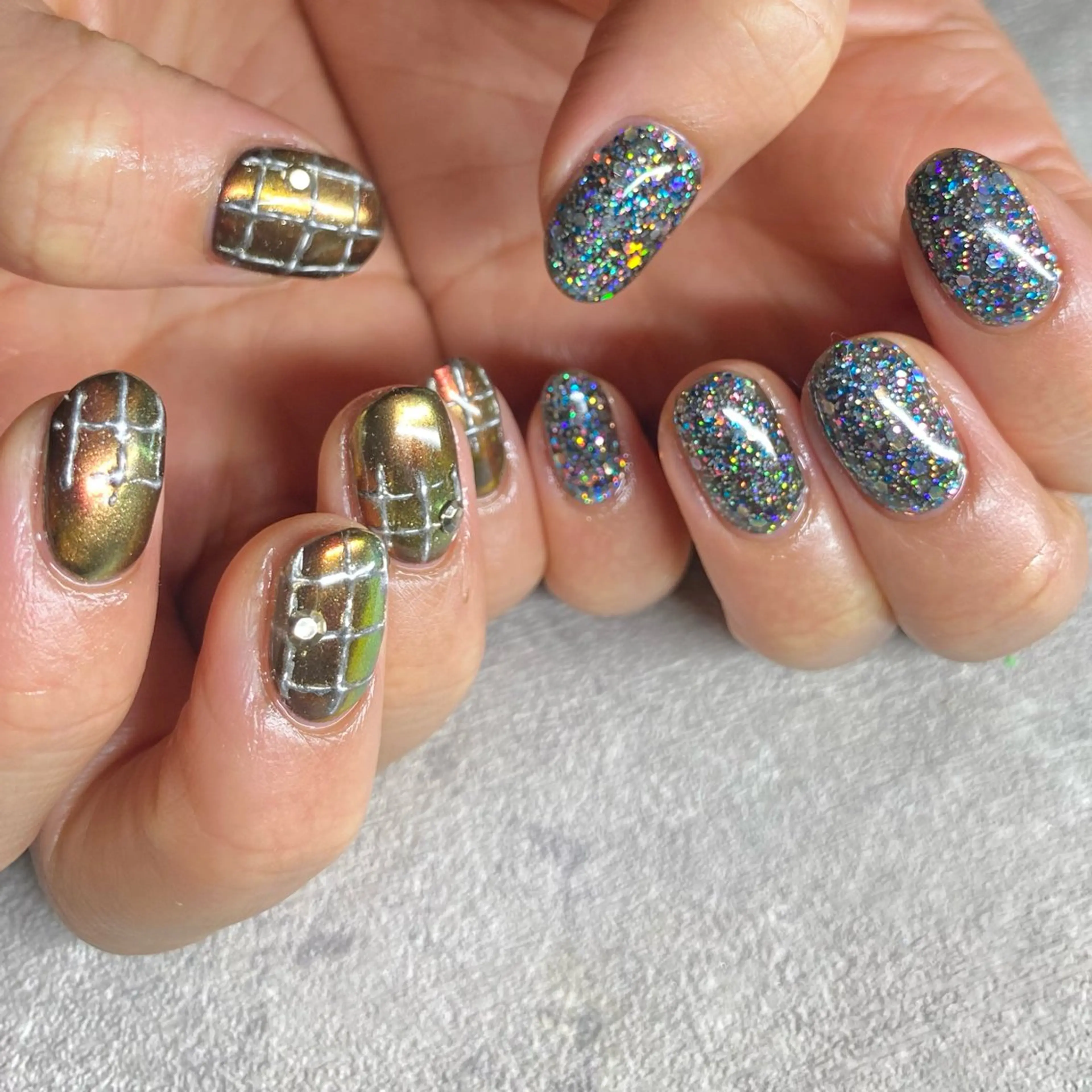 ネイル アートネイル ニュアンスネイル 冬ネイル ハンドネイル 山田 貴子のネイルデザイン