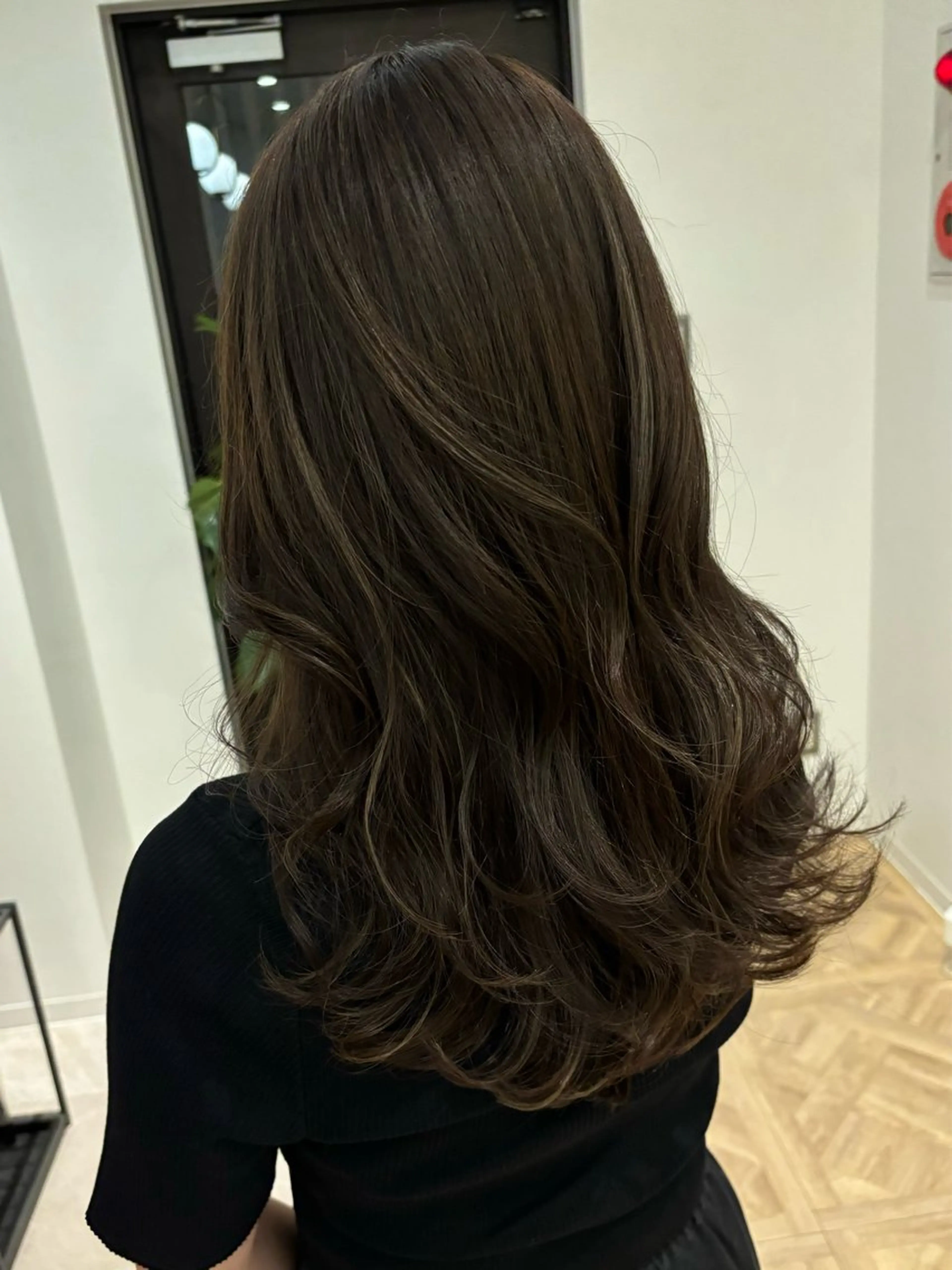 ロング カラー ハイライトカラー ハイライト 新實 ゆりあのヘアスタイル