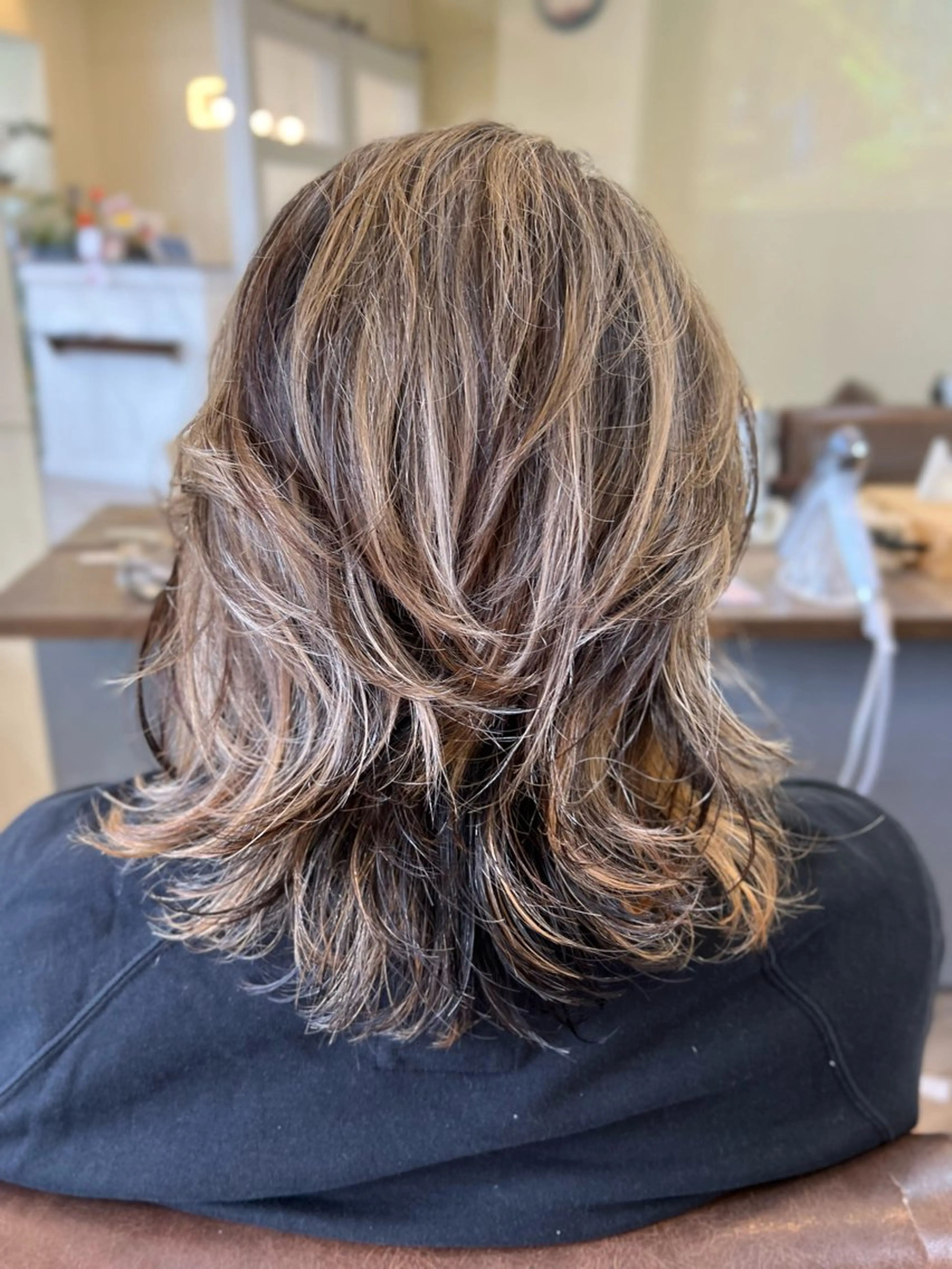 ロング カラー パーマ メンズ 鶴見 和美のヘアスタイル