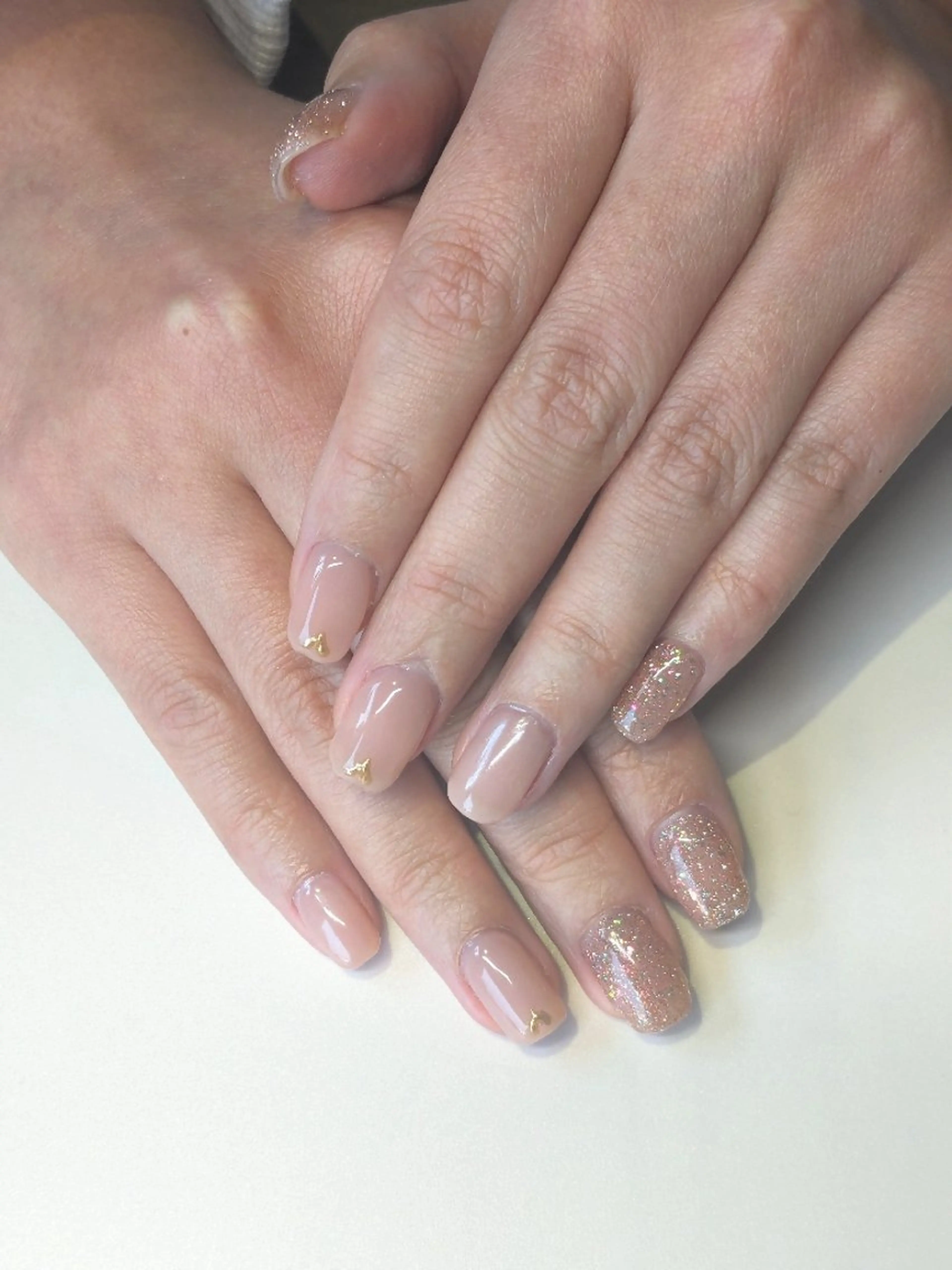 ネイル アートネイル フラッシュネイル 持ち込み オフィスネイル ピンク ネイルサロン ゆりかごのネイルデザイン