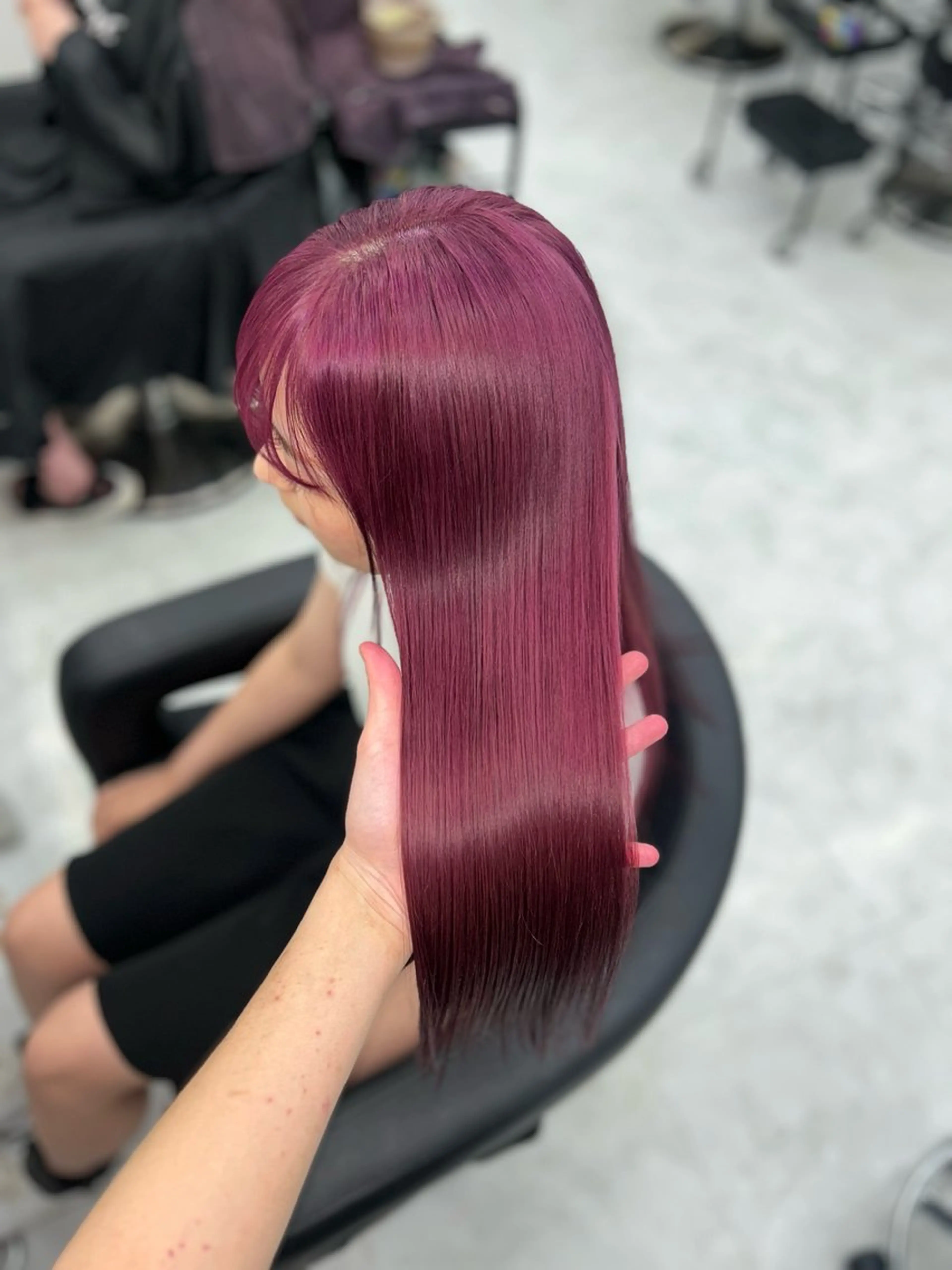 ロング ヘアカラー トリートメント ヘッドスパ ヘアセット 🥀艶髪/似合わせ 暖色/まな🥀のヘアスタイル