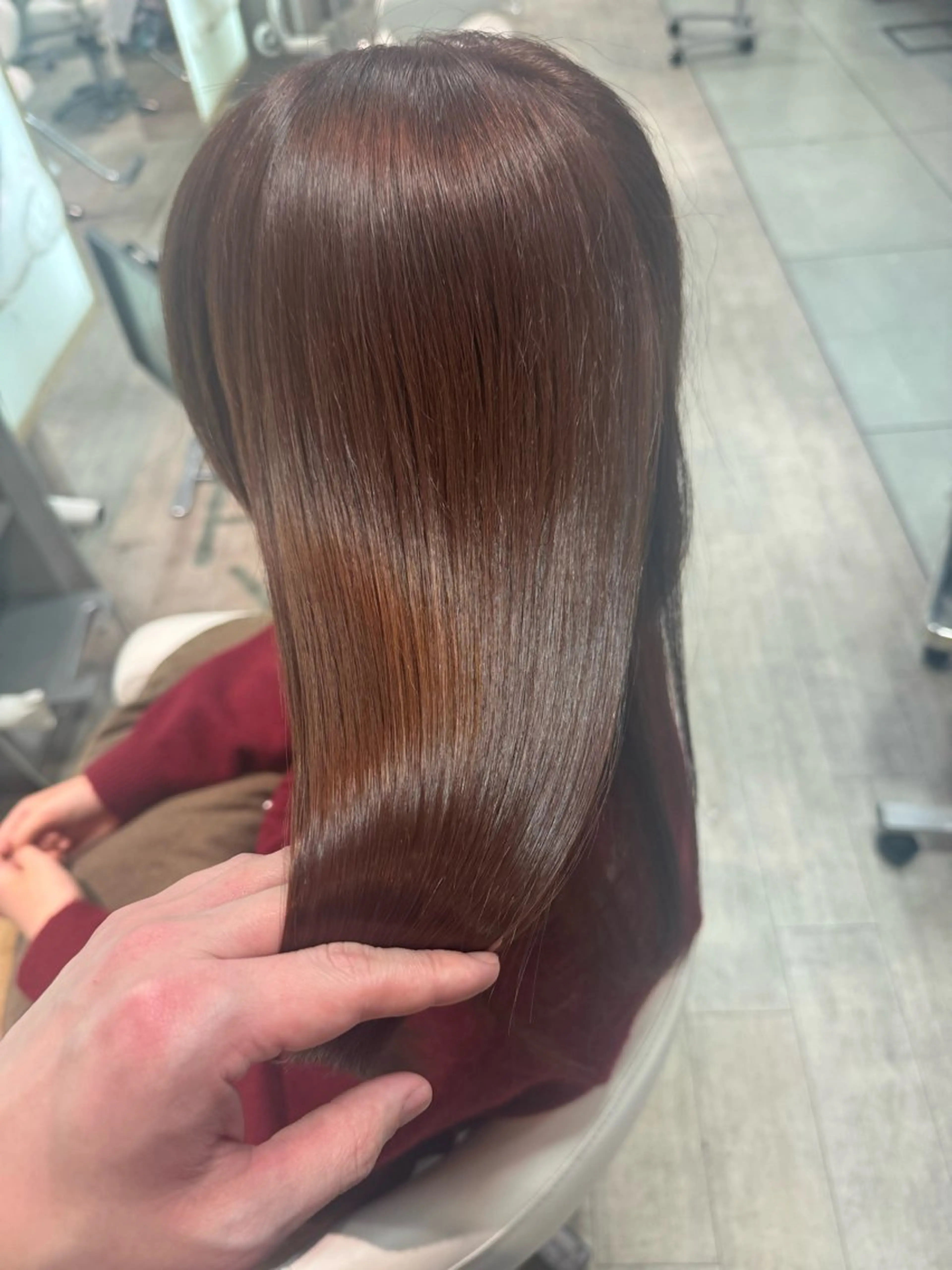 セミロング ブリーチ/髪質改善 NYNY大久保のヘアスタイル