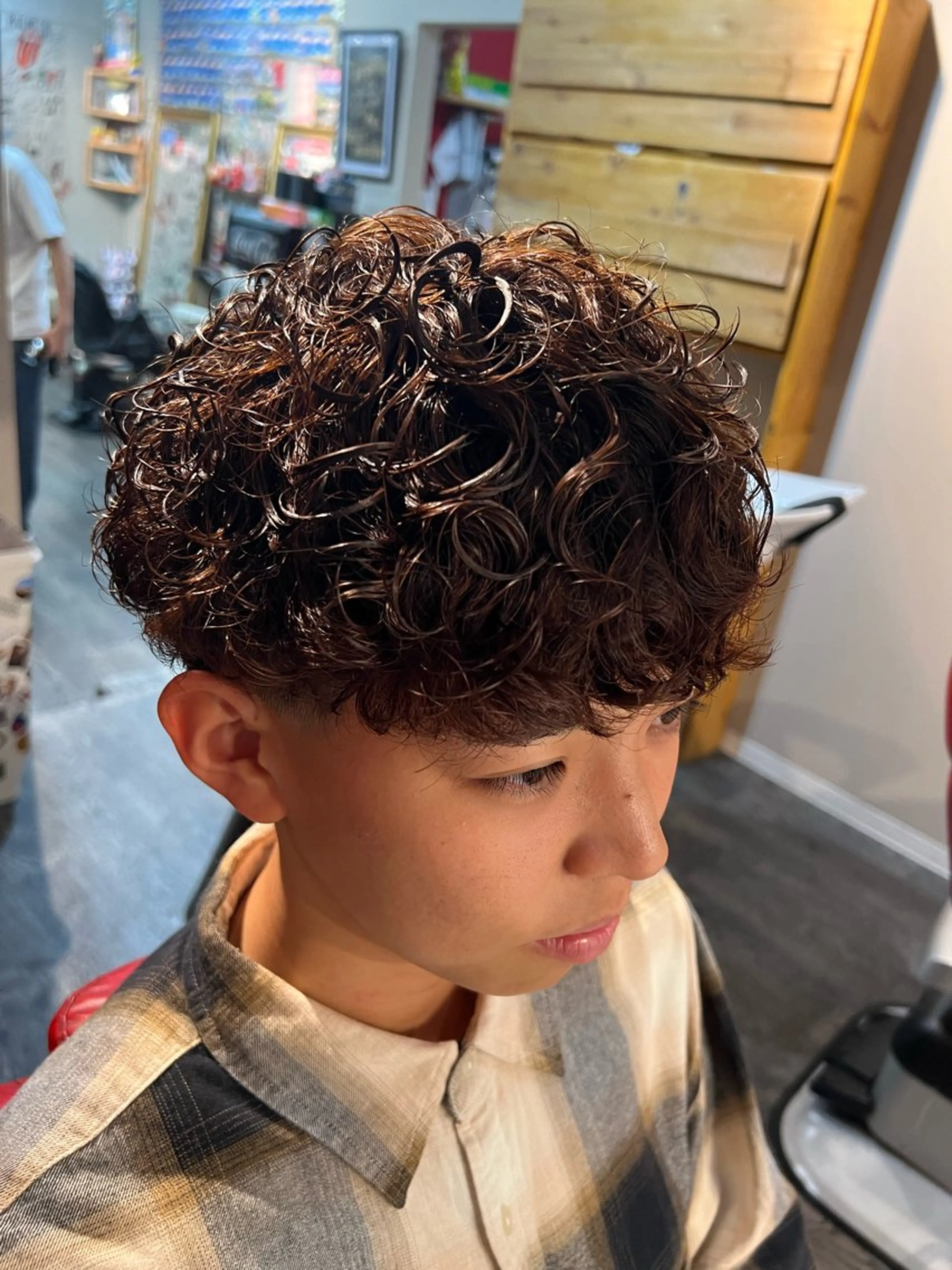 ミディアム パーマ 江口 沙良のヘアスタイル