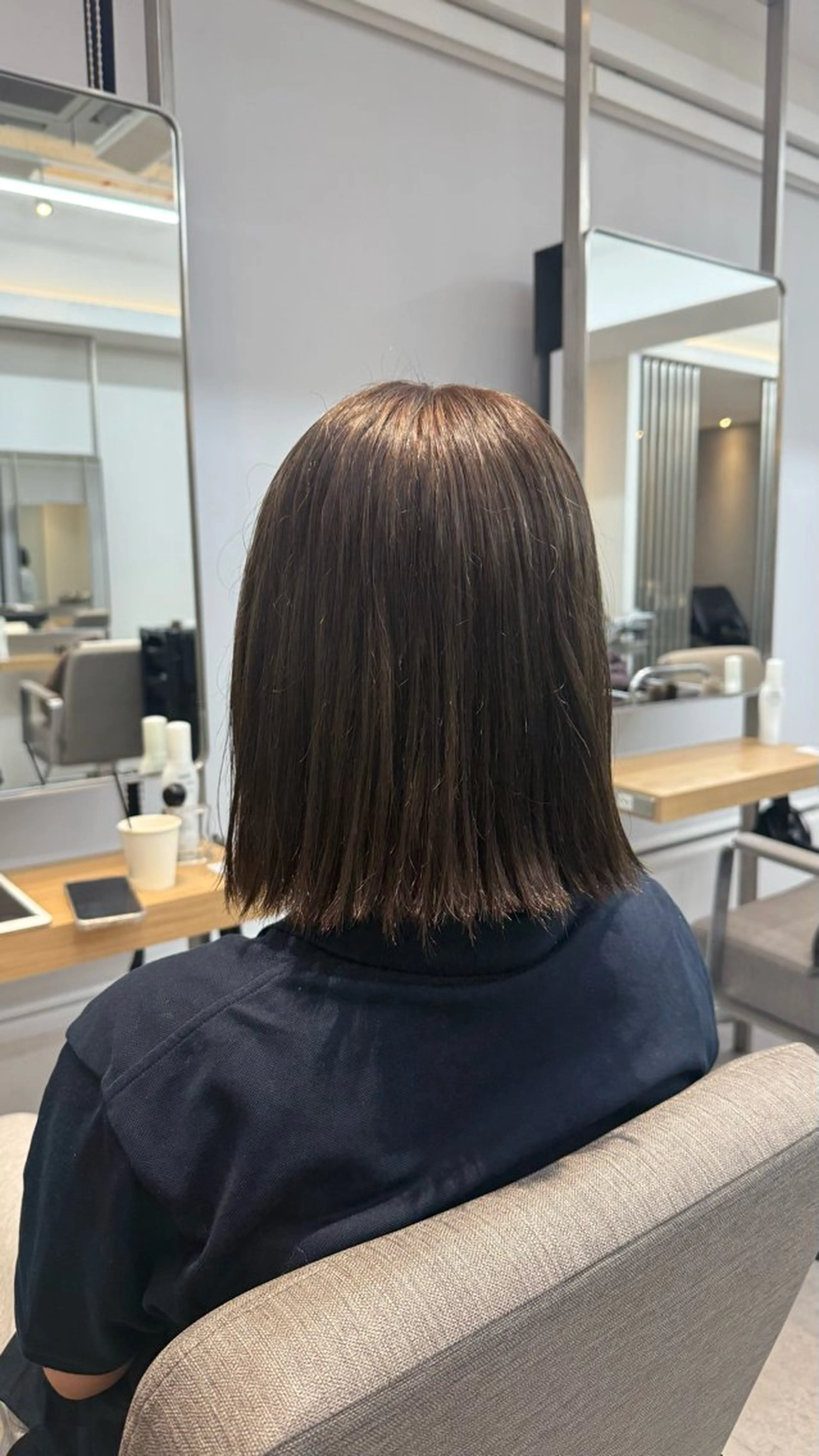 ミディアム ヘアカラー トリートメント 横浜/髪質改善/ 艶髪/shoのヘアスタイル