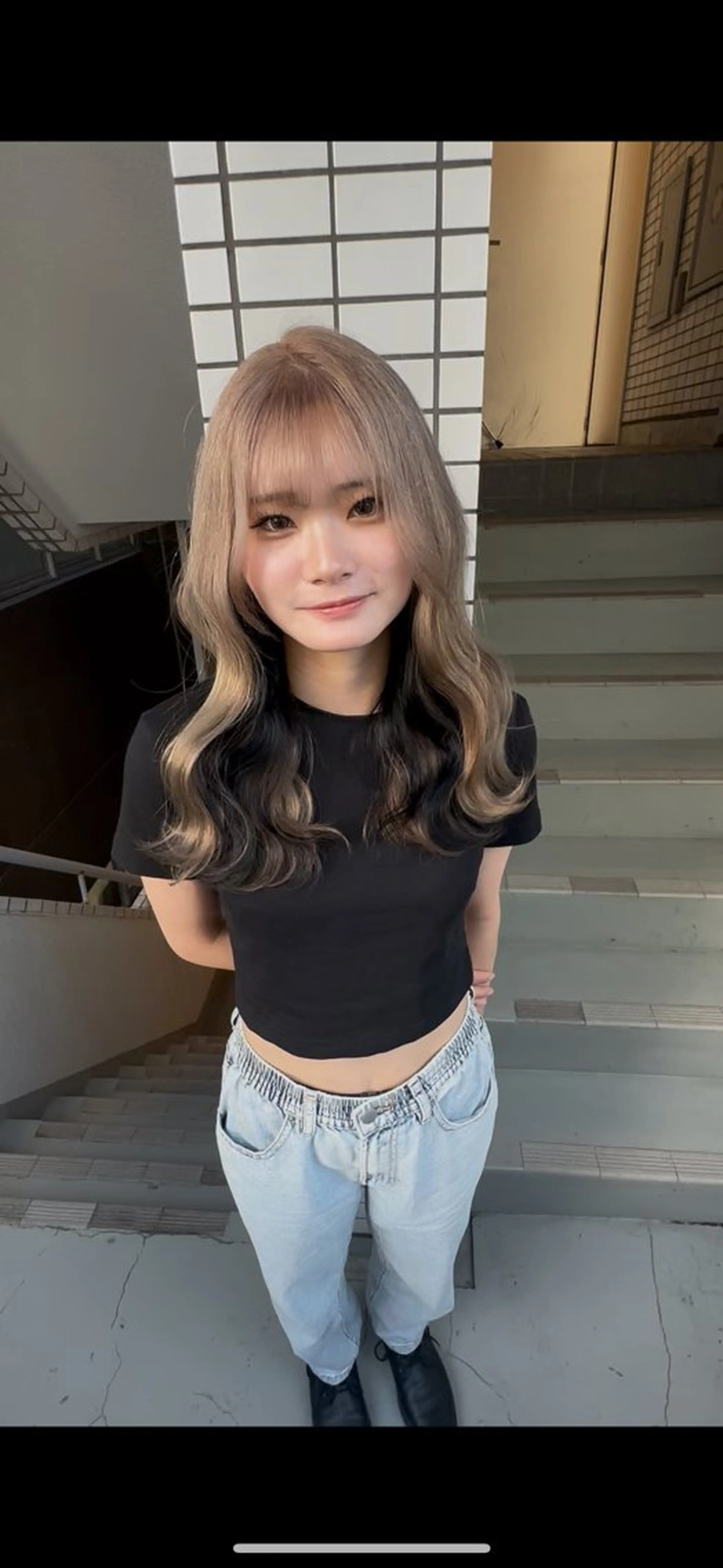 ブリーチ+アンブレラカラー（リタッチ）の写真