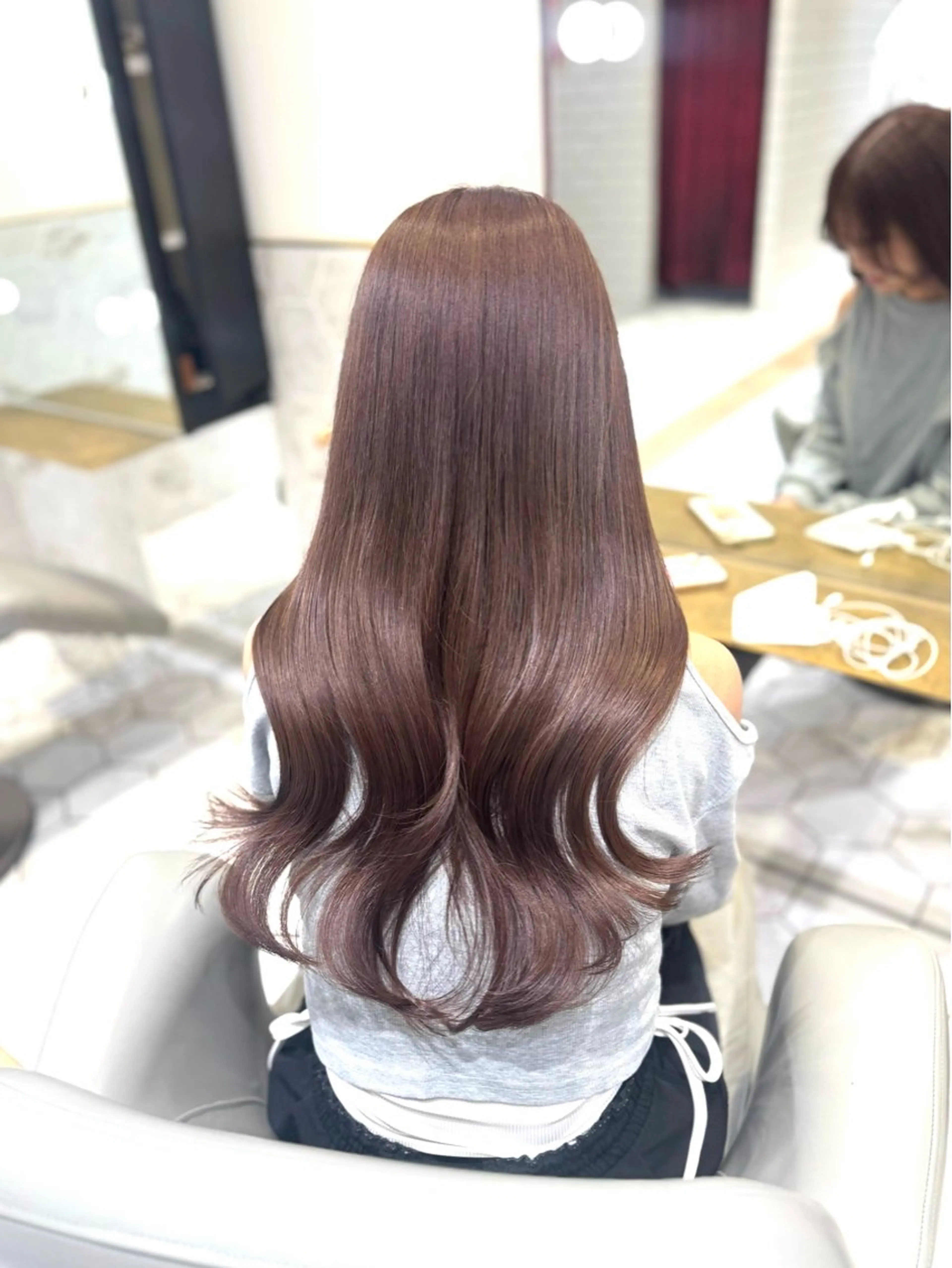 ロング カラー ブラウンカラー ヘアカラー costes 今井芽依のヘアスタイル