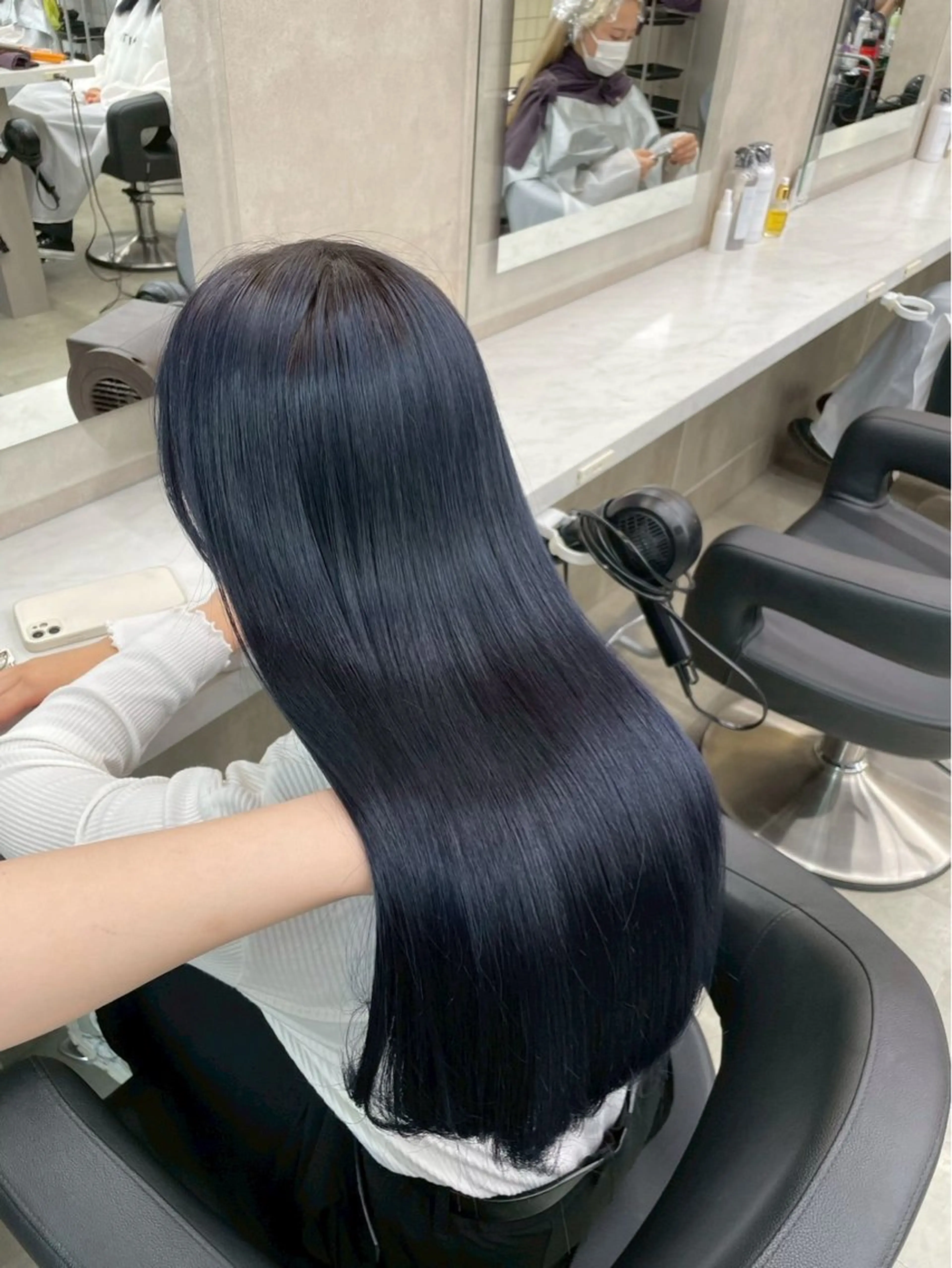 ロング カラー ヘアアレンジ カット ヘアカラー トリートメント 韓国ヘア/赤み消し /大人透明感🫧のヘアスタイル