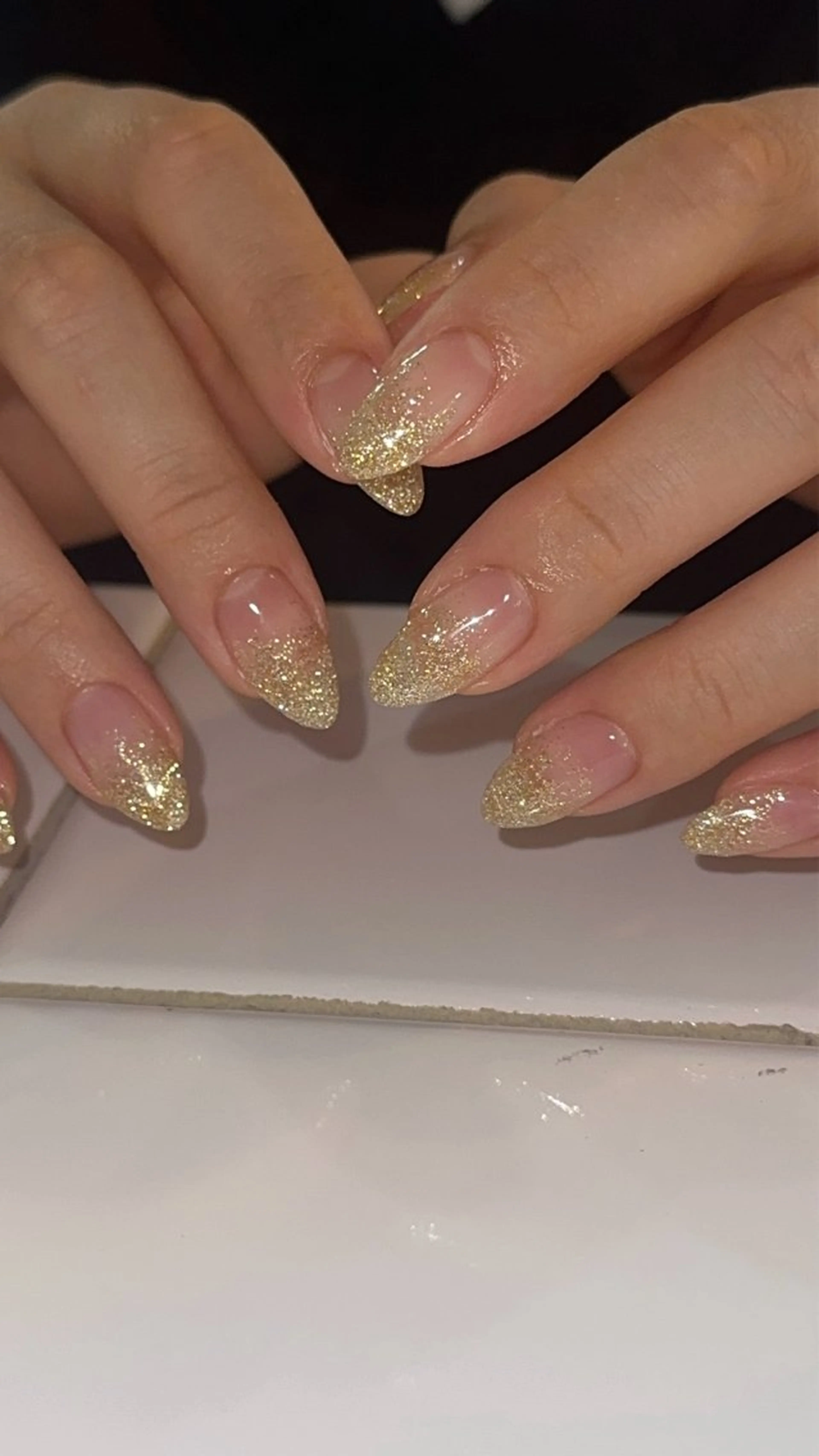 ワンカラー/ラメグラ｛アクリル長さだし3本付き⭐️｝【テストモデル様】オフありの写真