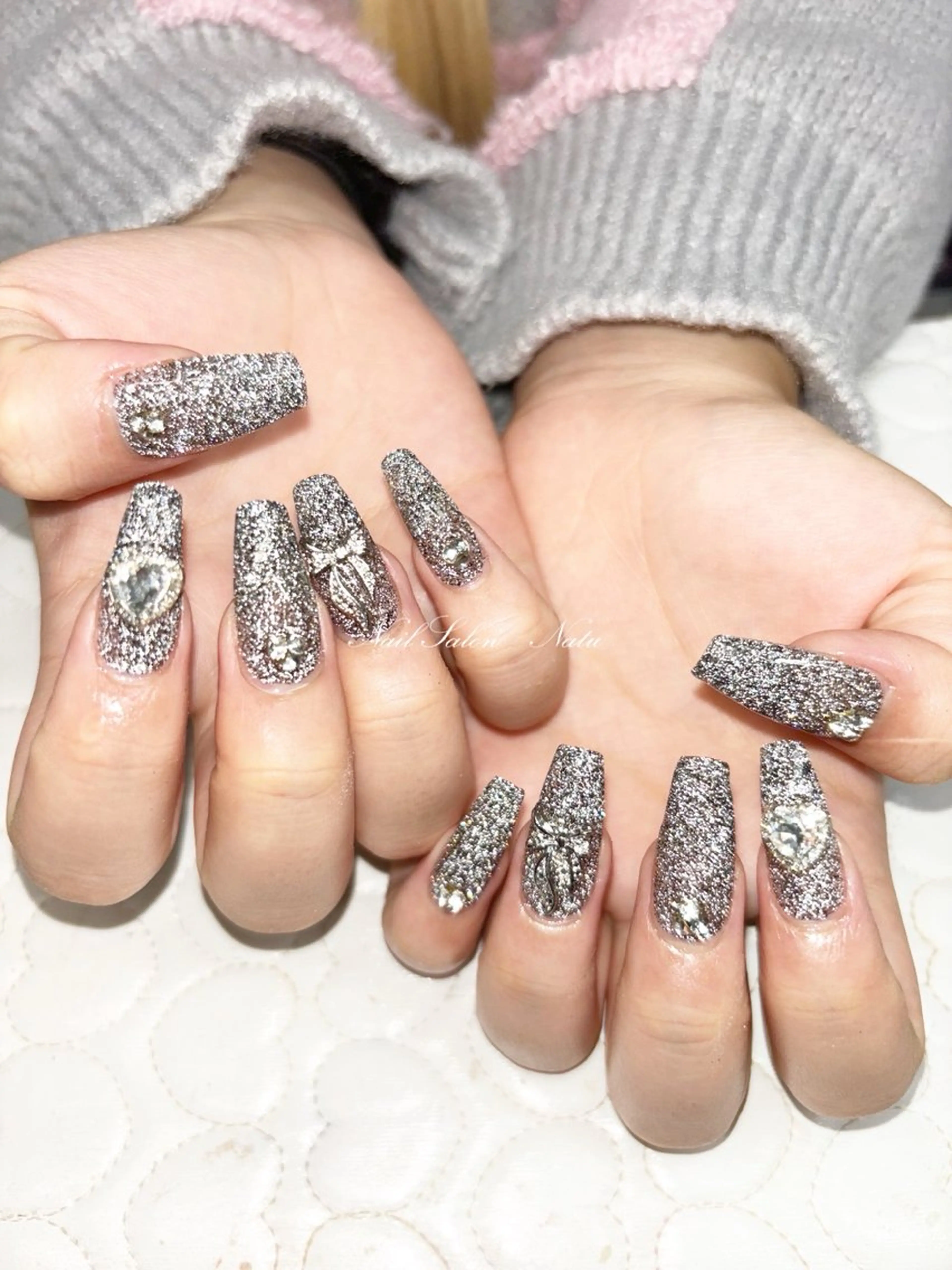 ネイル 長さ出し フラッシュネイル nailsalon　 Natuのネイルデザイン