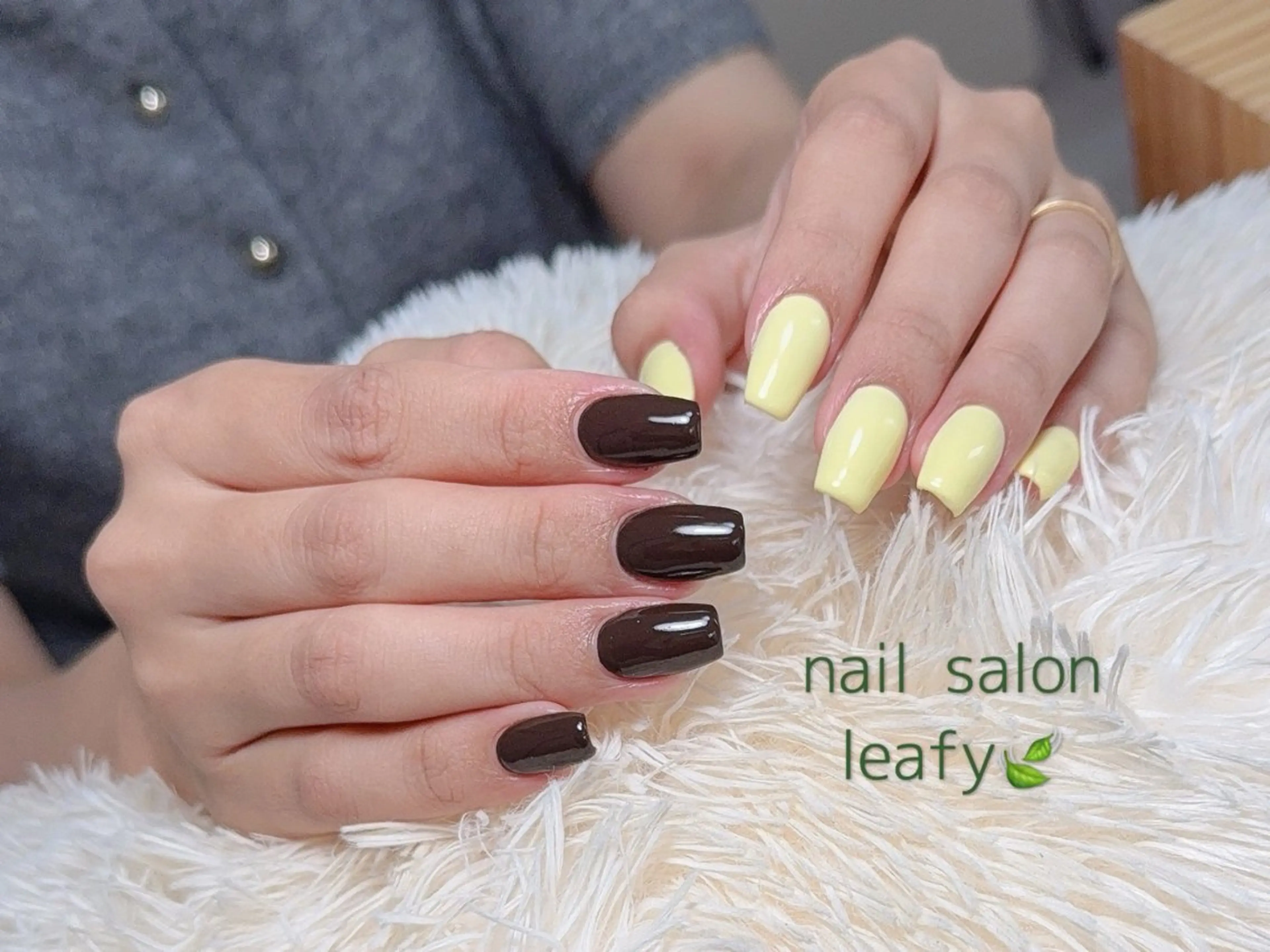 ネイル ワンカラーネイル 春ネイル ネイルチップ ネイルサロン leafyのネイルデザイン