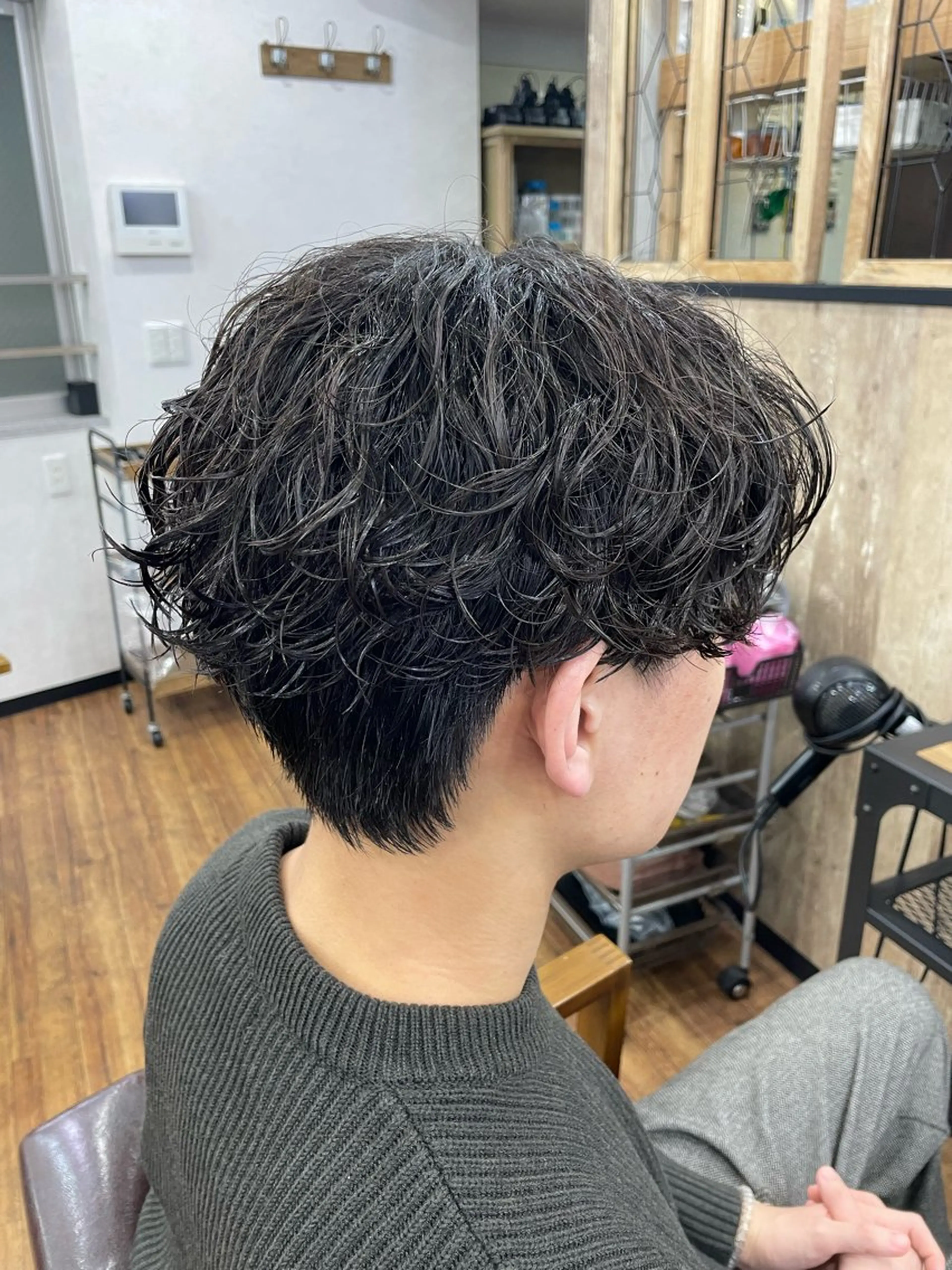 パーマ メンズ センターパート メンズパーマ RITSUKI横浜 メンズ特化😎のヘアスタイル