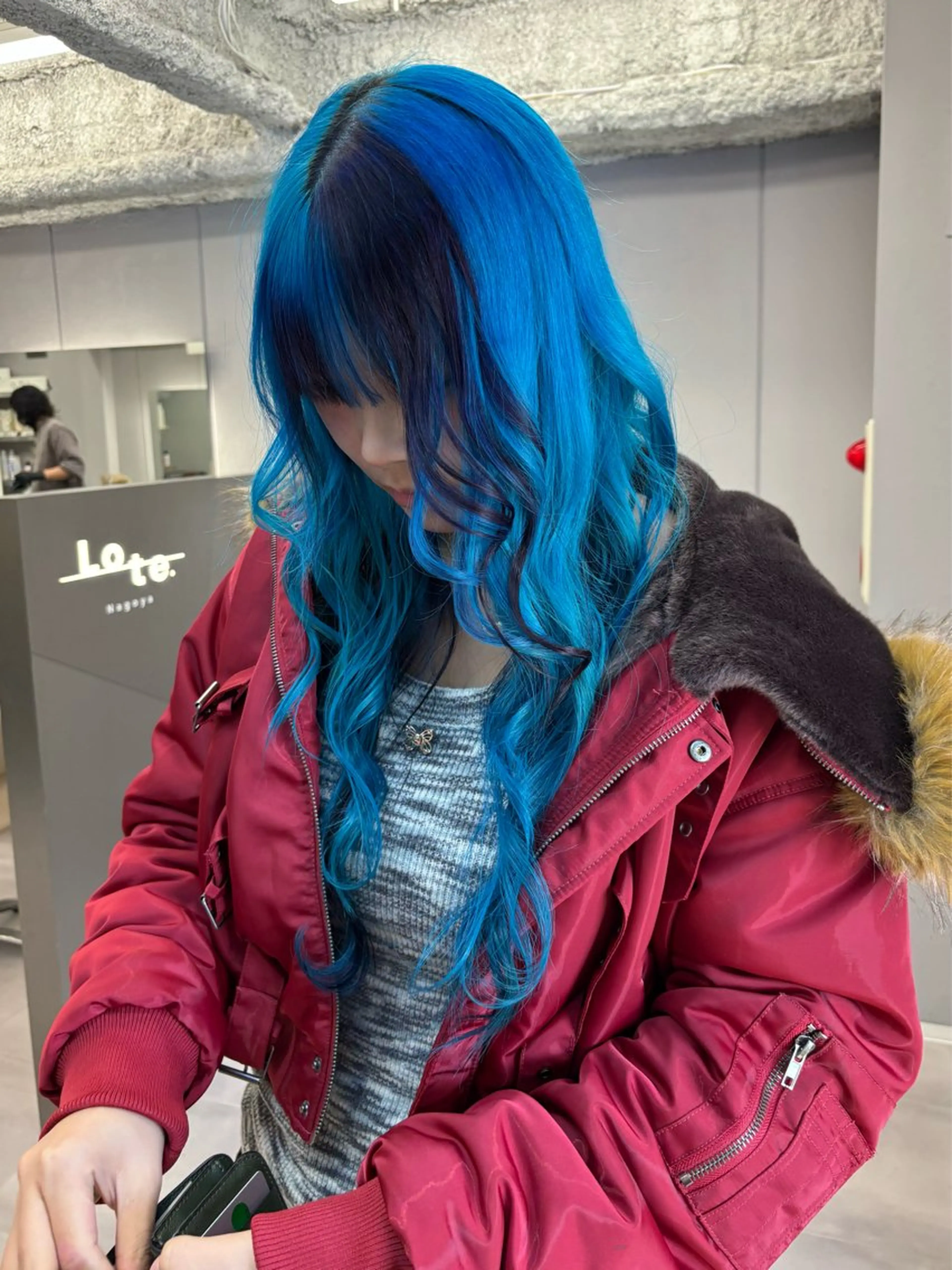 セミロング カラー ヘアカラー 名古屋／デザイン／ ブリーチ/松井亮磨のヘアスタイル