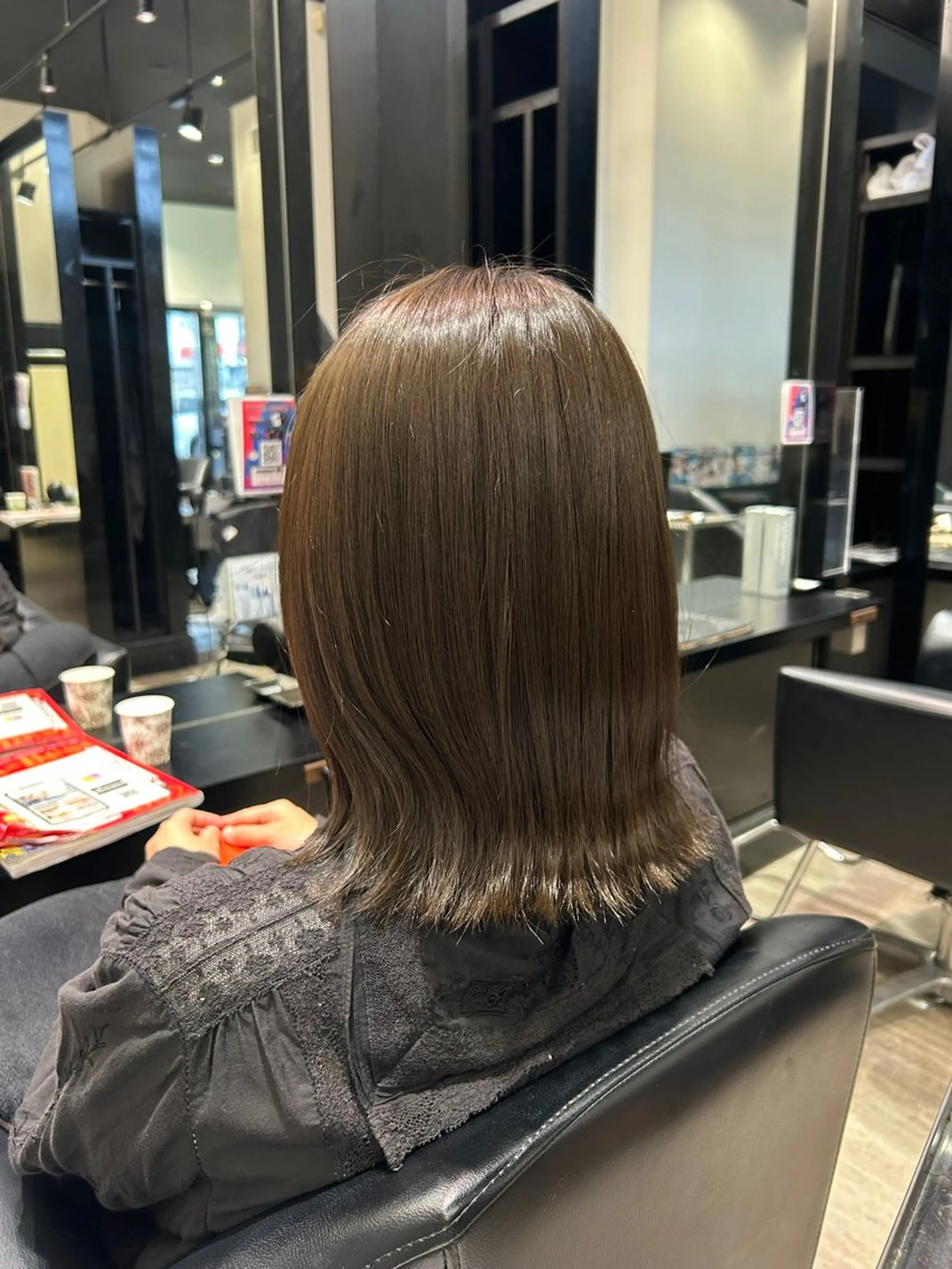 ミディアム 髪質改善 ヘアカラー トリートメント ishizuka toaのヘアスタイル
