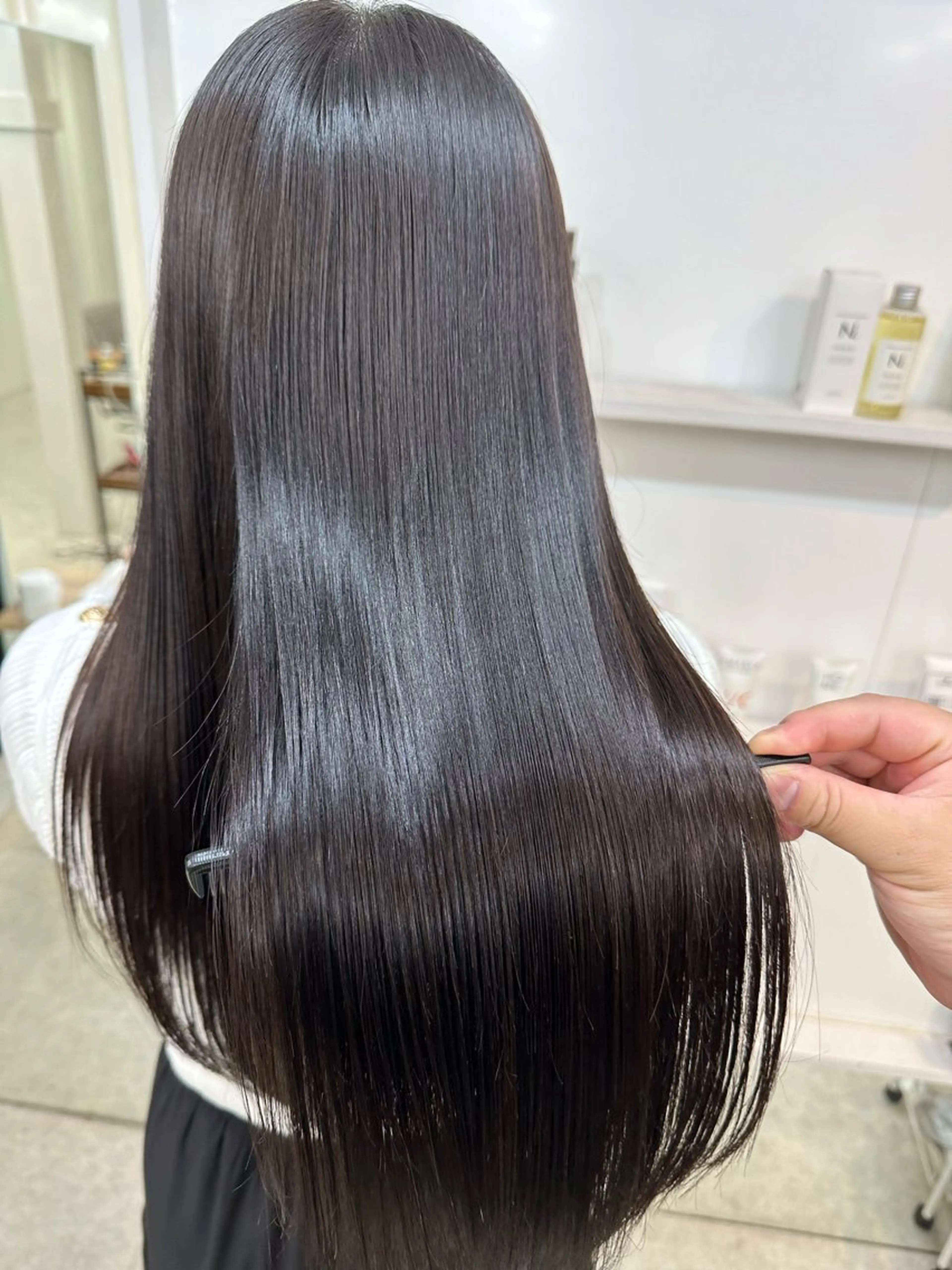 ロング カラー カット ヘアカラー トリートメント 髪質改善/レイヤー ストウシンゴのヘアスタイル