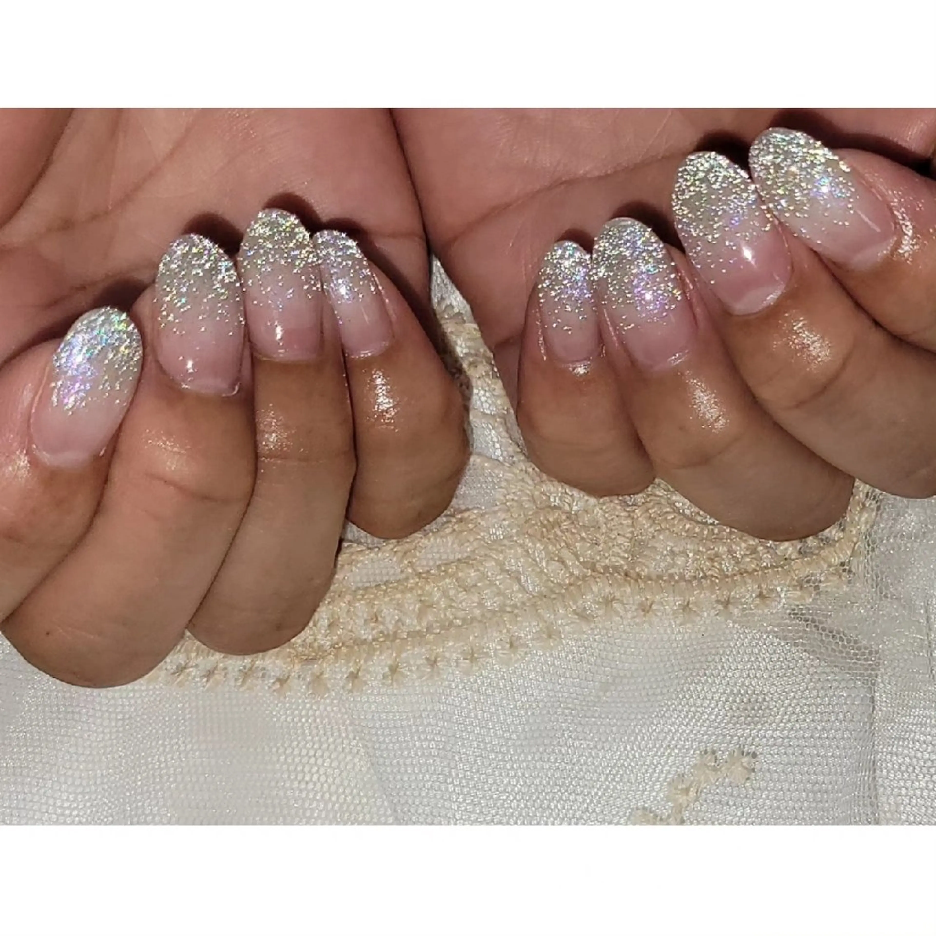 ネイル グラデーション ラメ(グリッター) ラメグラデーション ハンドネイル ネイルサロンほっこり kanaのネイルデザイン