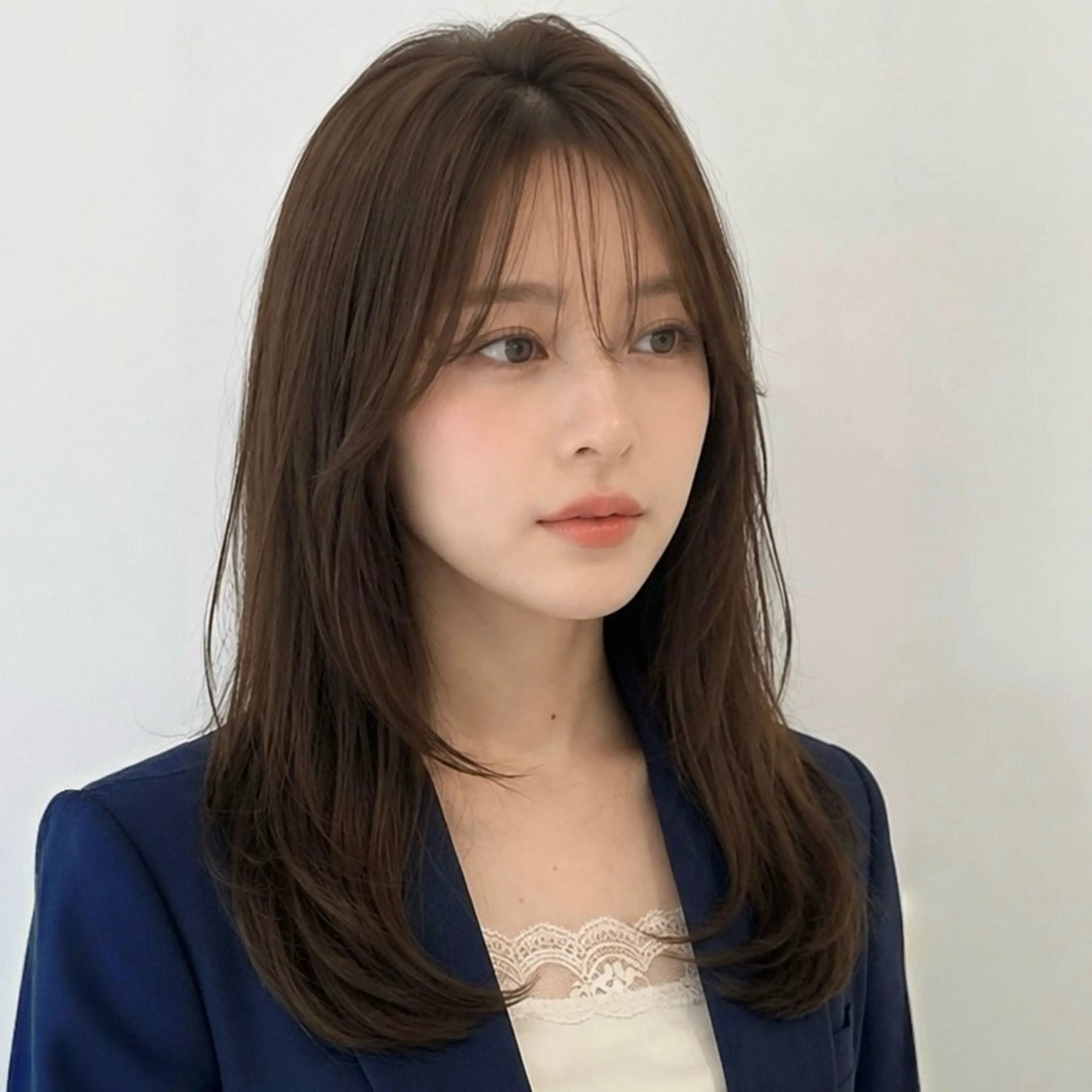 ロング カラー カット ヘアカラー トリートメント 【渋谷】中顔面短縮 ｜髪質改善｜れんのヘアスタイル