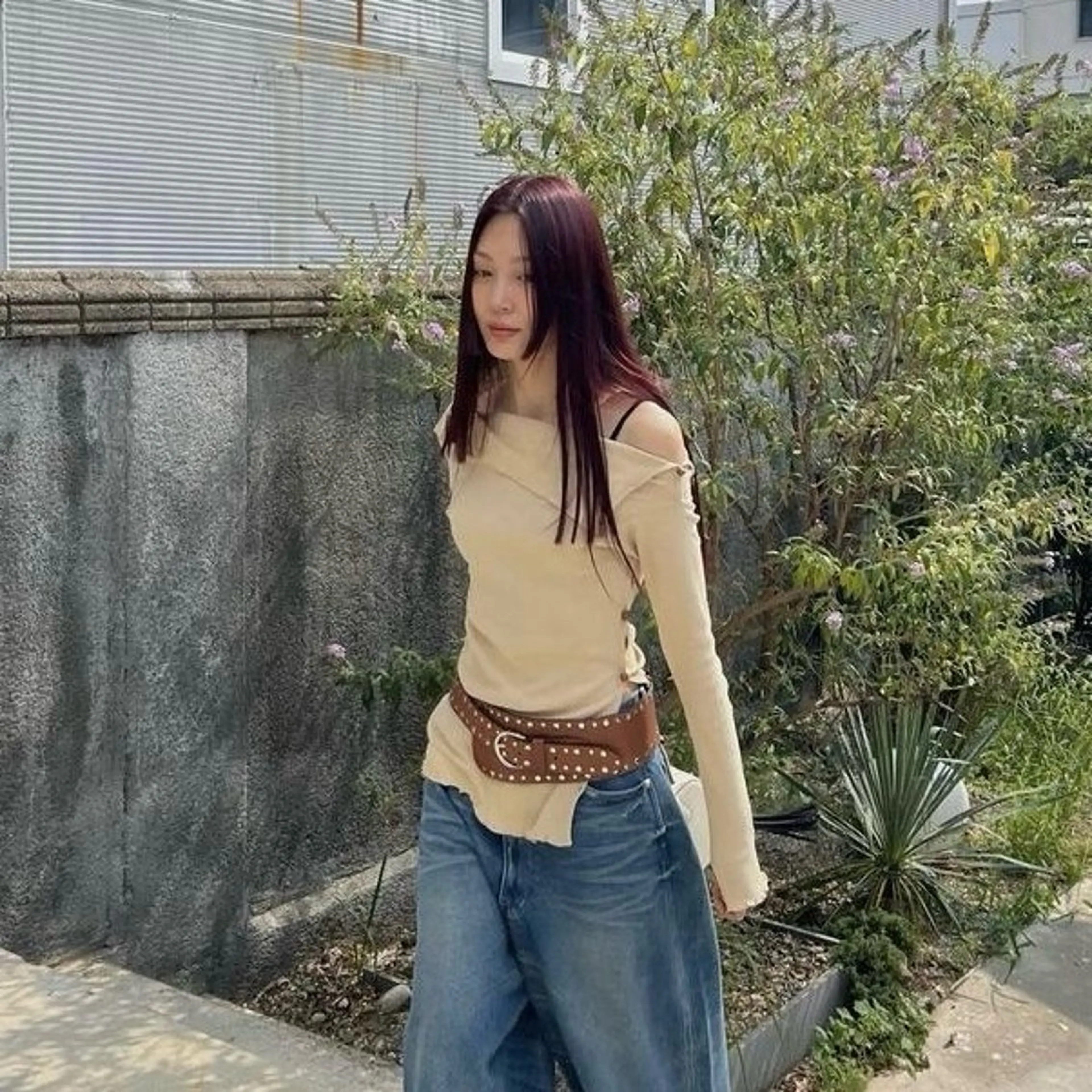 カラー レッドカラー ヘアカラー 韓国アンニュイ/ アミのヘアスタイル