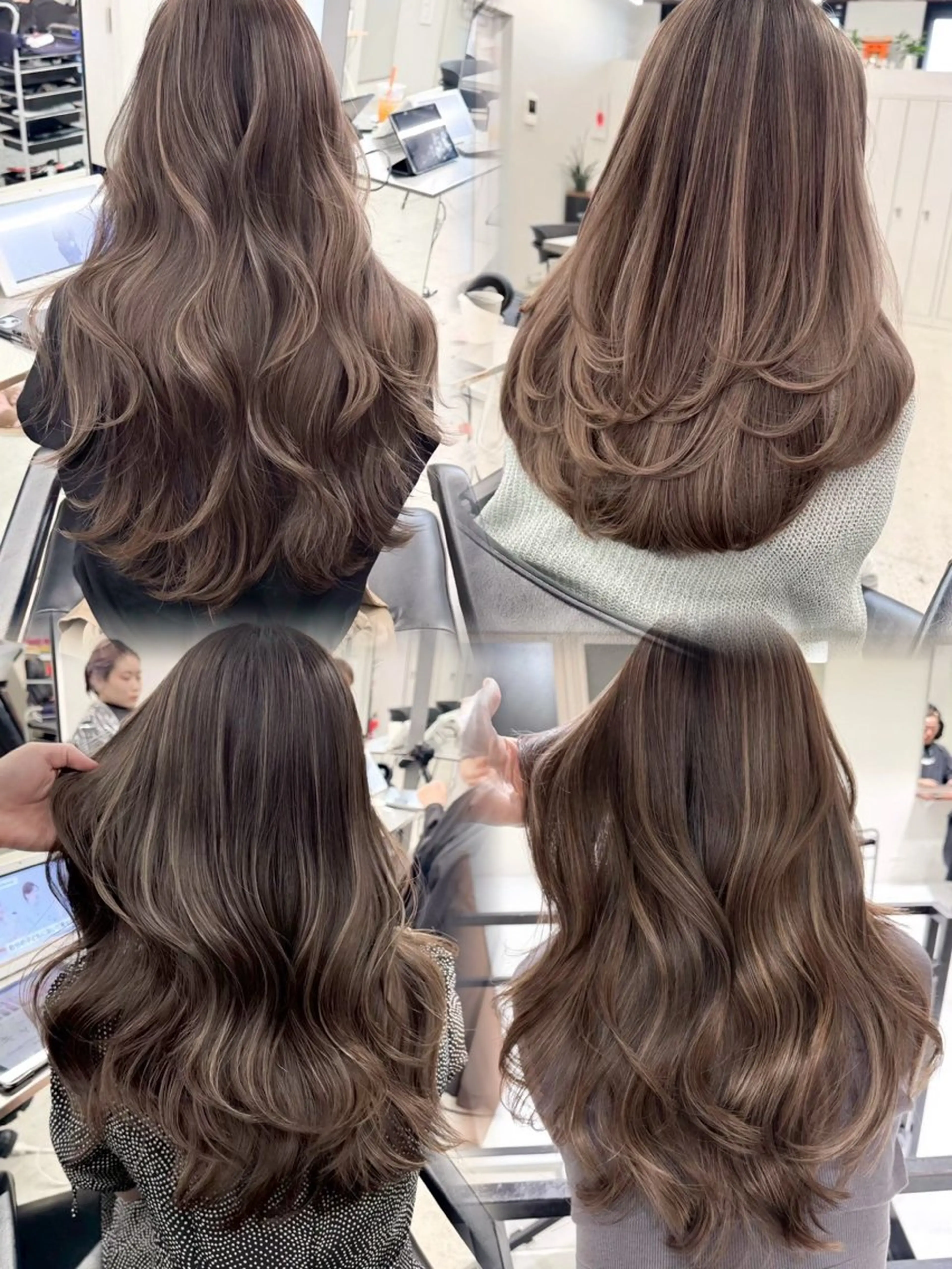 ロング カット ヘアカラー 岡安優太 顔まわり似合せが得意のヘアスタイル