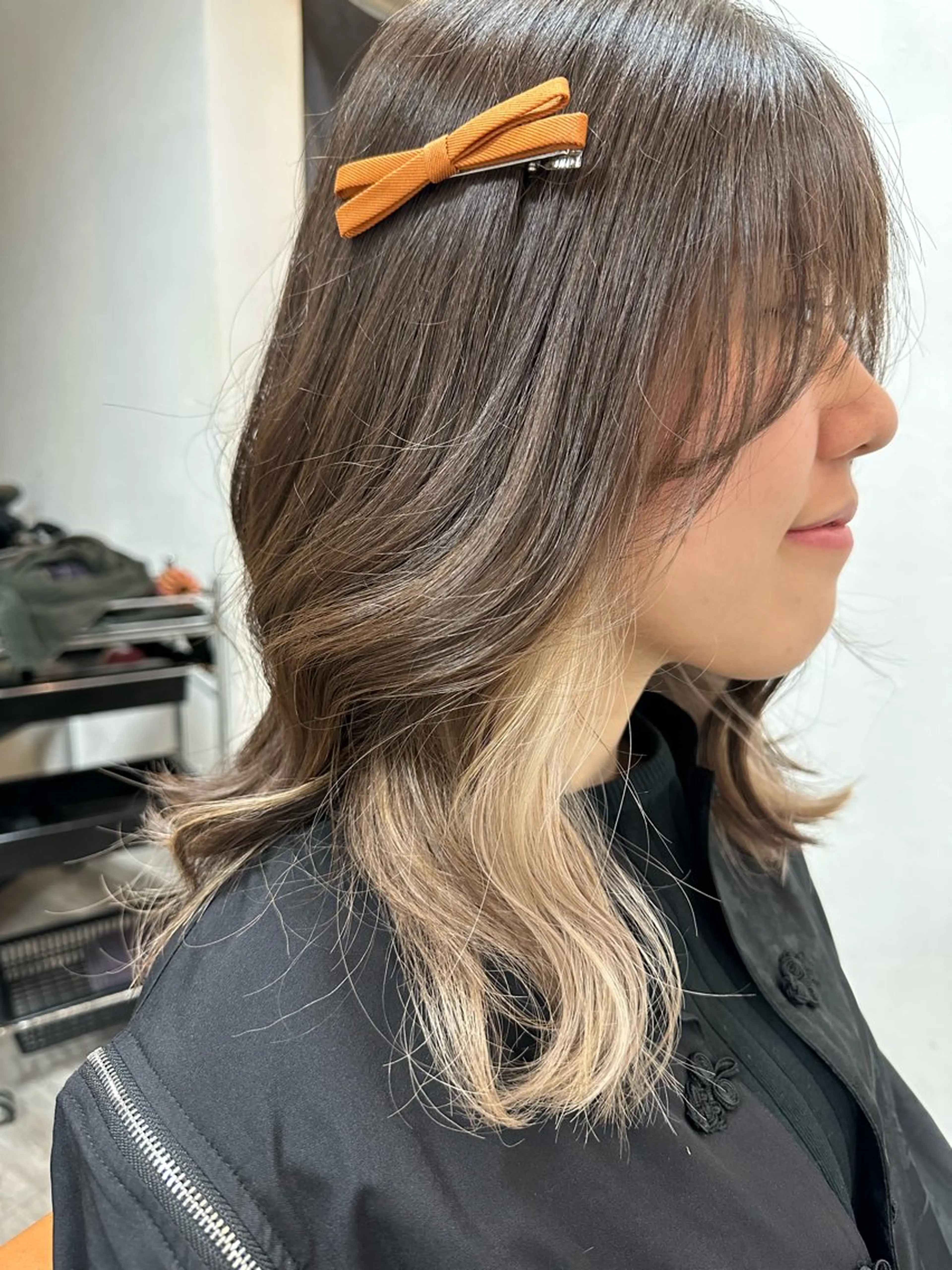 セミロング カラー ベージュカラー ホワイトベージュ レイヤーカット 外ハネヘア Gen【清洲美容師】 hanareのヘアスタイル