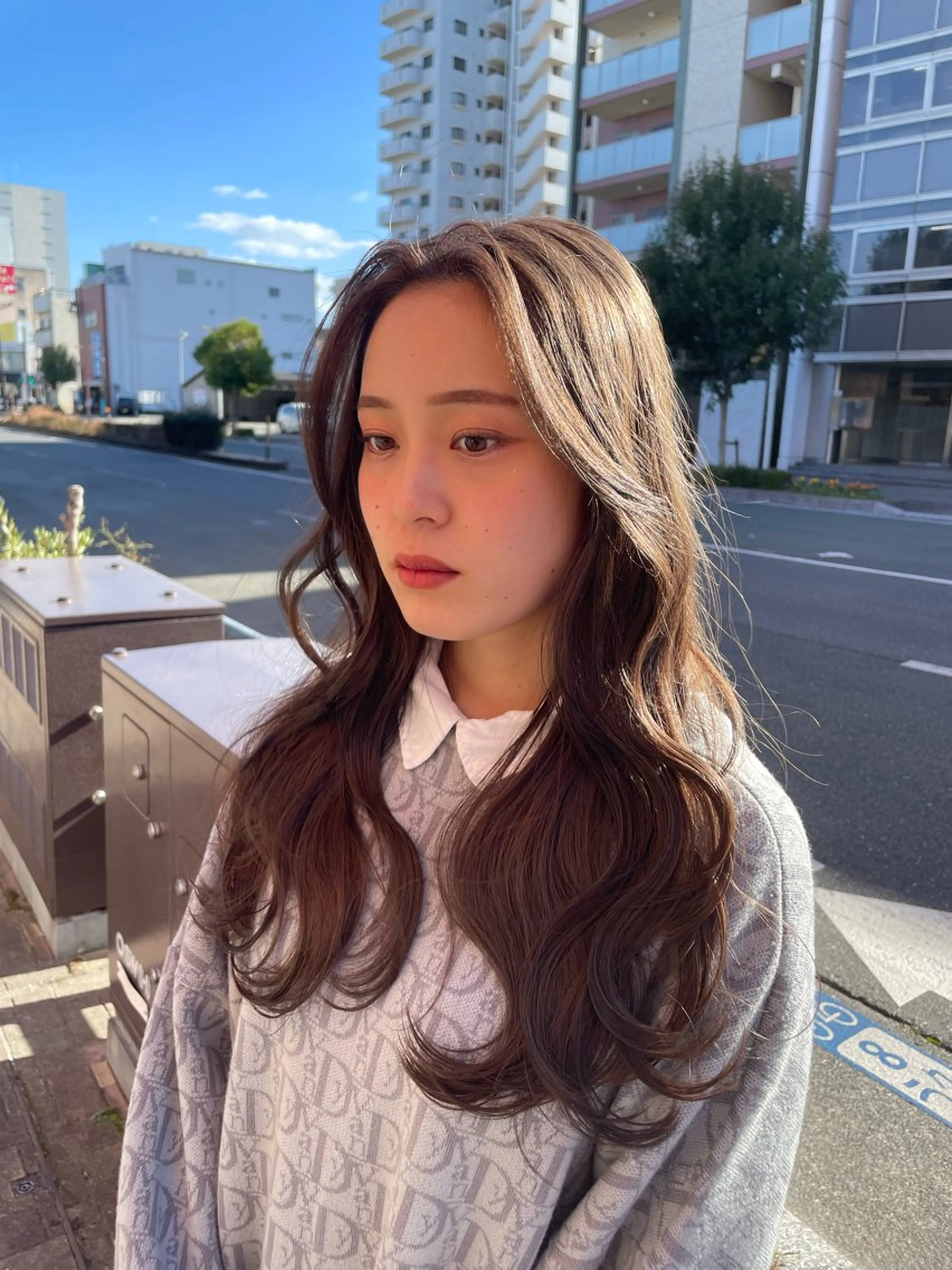 ロング ヘアカラー トリートメント 🦖JIN HAIR DESIGN🦖のヘアスタイル