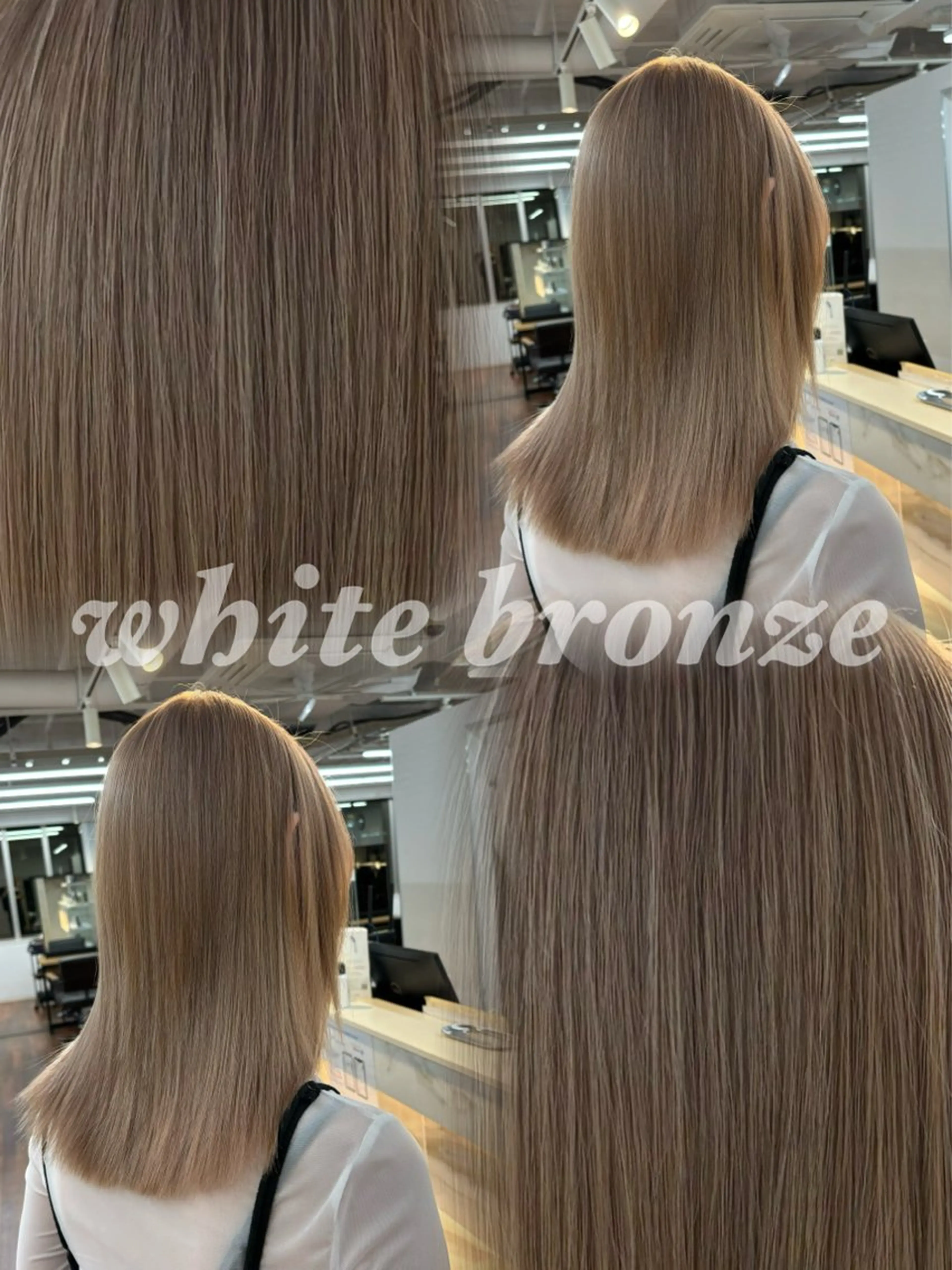 セミロング カラー ヘアアレンジ バレイヤージュ ブリーチ ダブルカラー ハイライトカラー ハイトーンカラー グランルッソ所属・岡山バレイヤージュ 岡山ハイライトのヘアスタイル