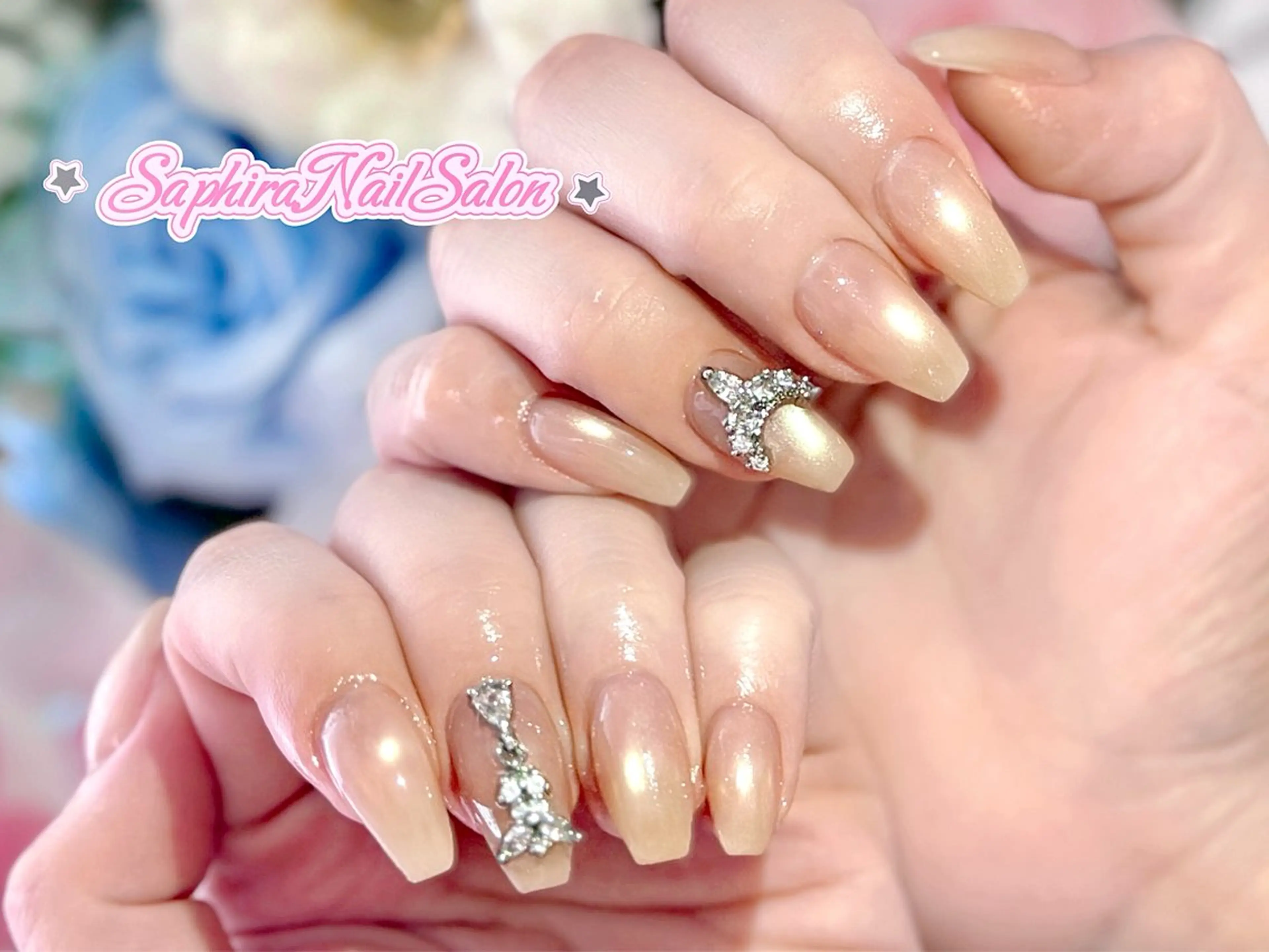 カラー ハンドネイル Saphiraネイル サロン錦糸町のネイルデザイン