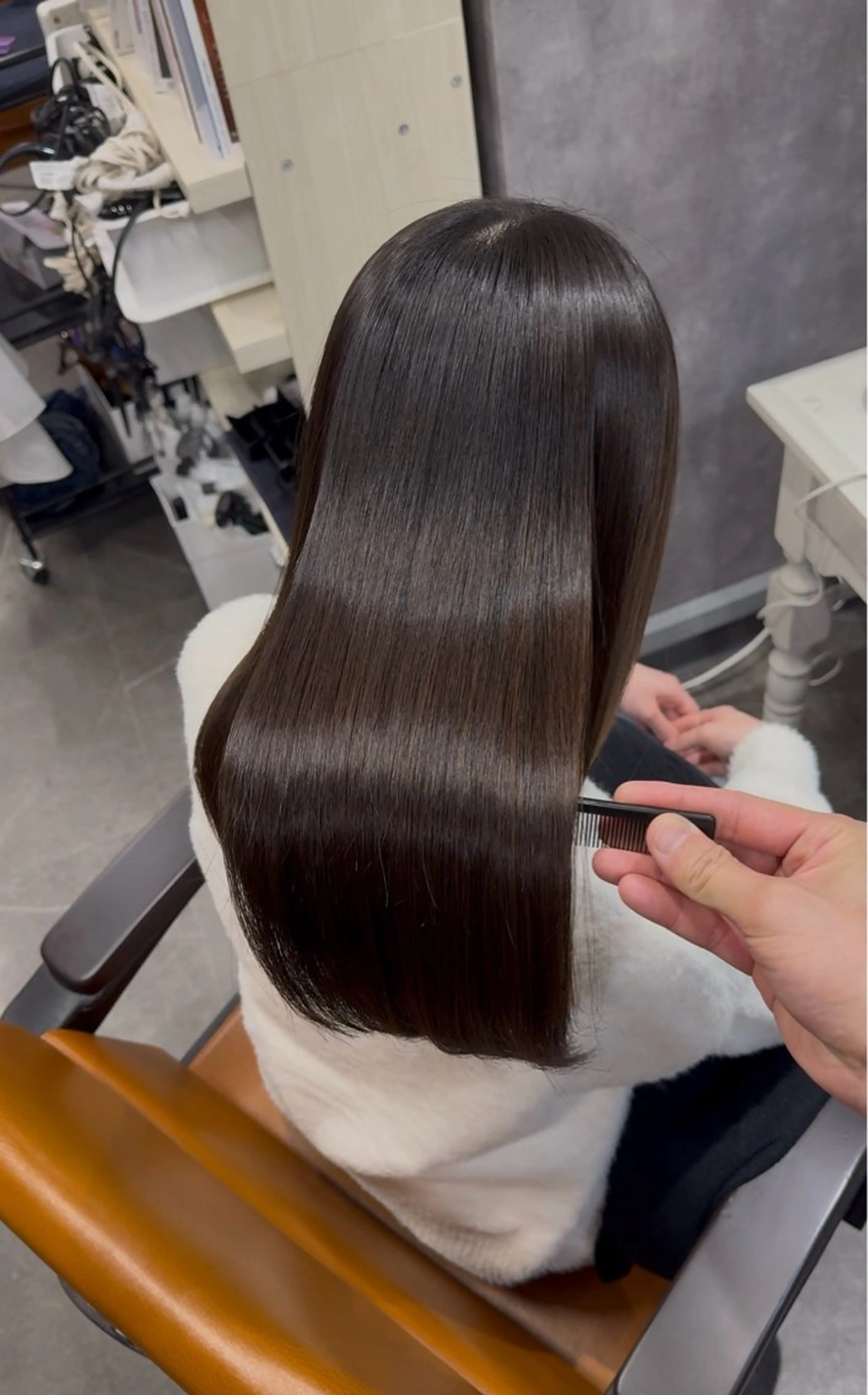 セミロング 髪質改善 似合わせカット 縮毛矯正 カット 縮毛矯正 トリートメント ✨髪質改善／縮毛矯正 木村和司✨のヘアスタイル