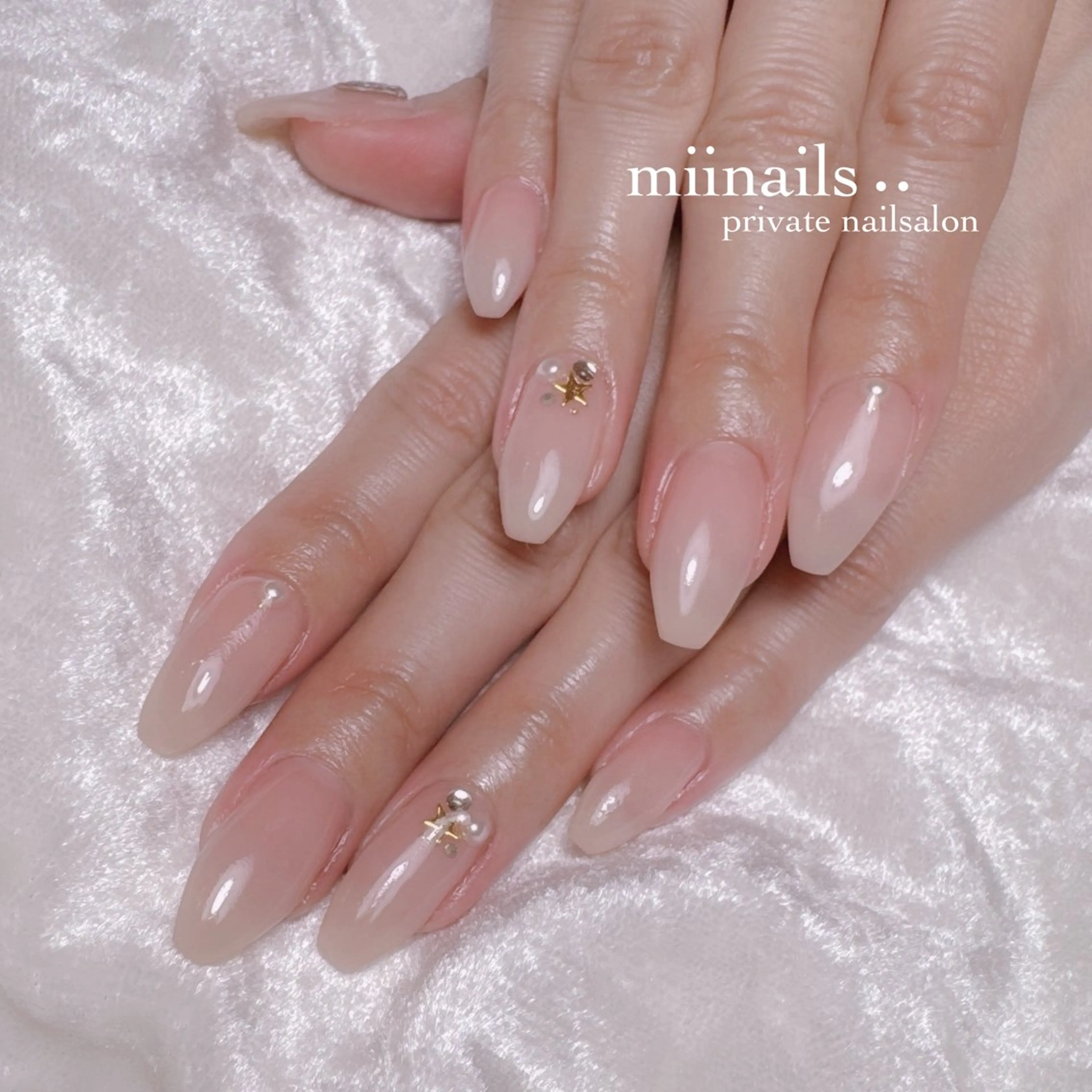 ネイル グラデーション 韓国ネイル ワンホンネイル ハンドネイル nailsalon miinailsのネイルデザイン