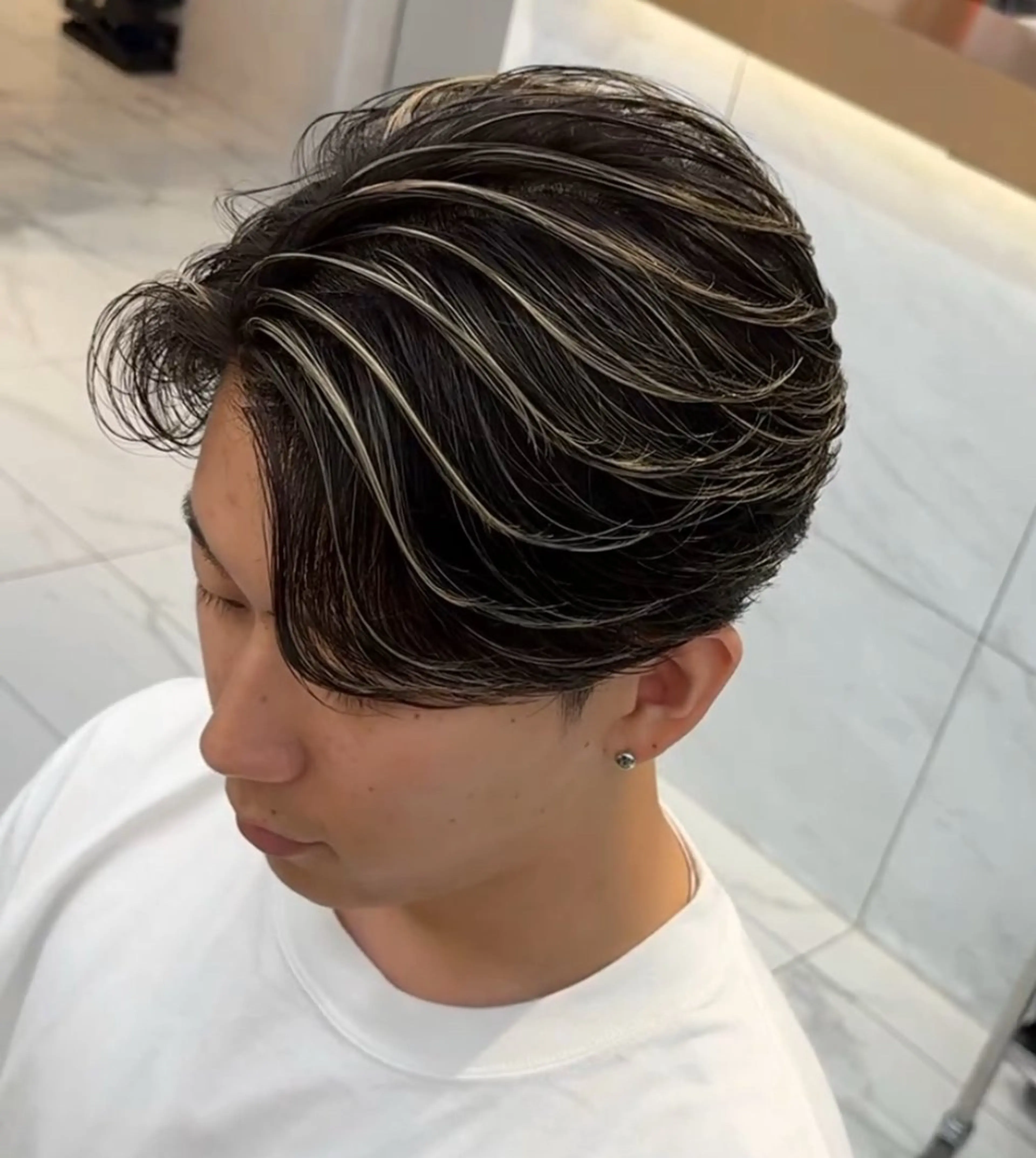 メンズ メンズメッシュ 白髪ぼかし/メッシュ ハイライト/ゆうとのヘアスタイル